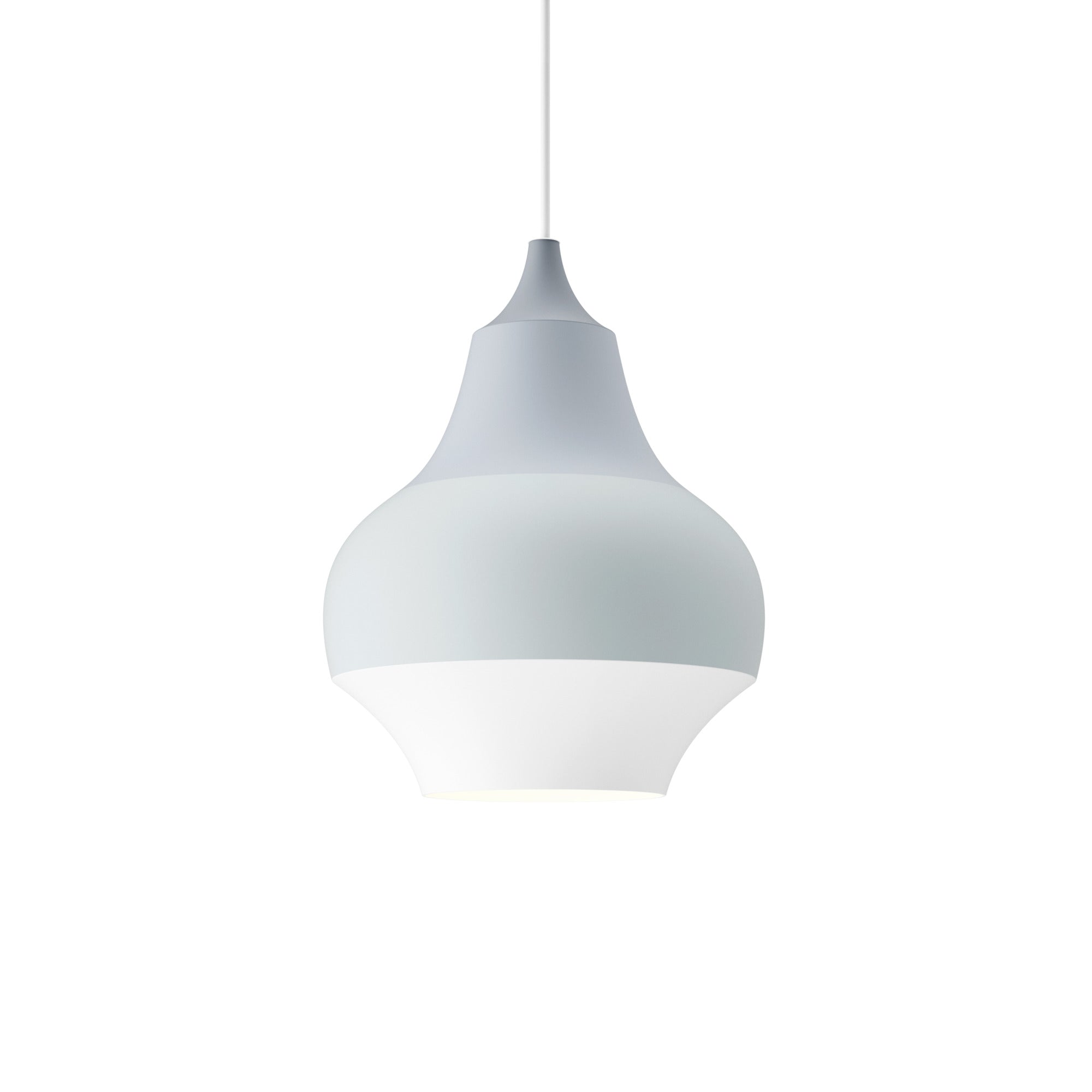 Pendant lamp CIRQUE white with gray tip