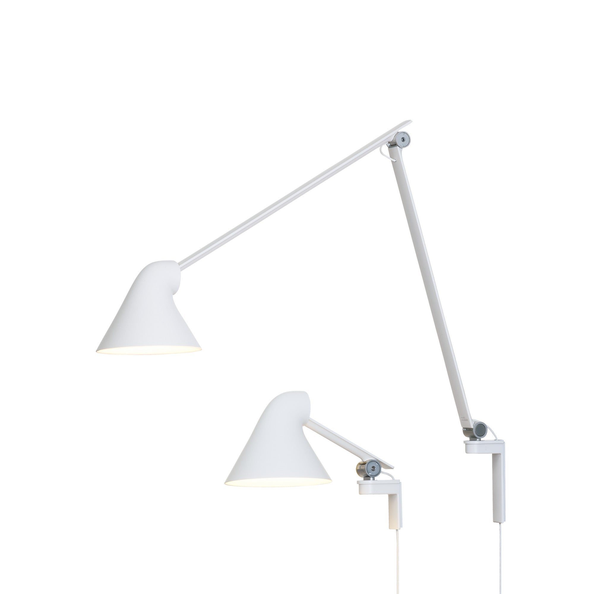 Adjustable wall lamp with arm NJP white