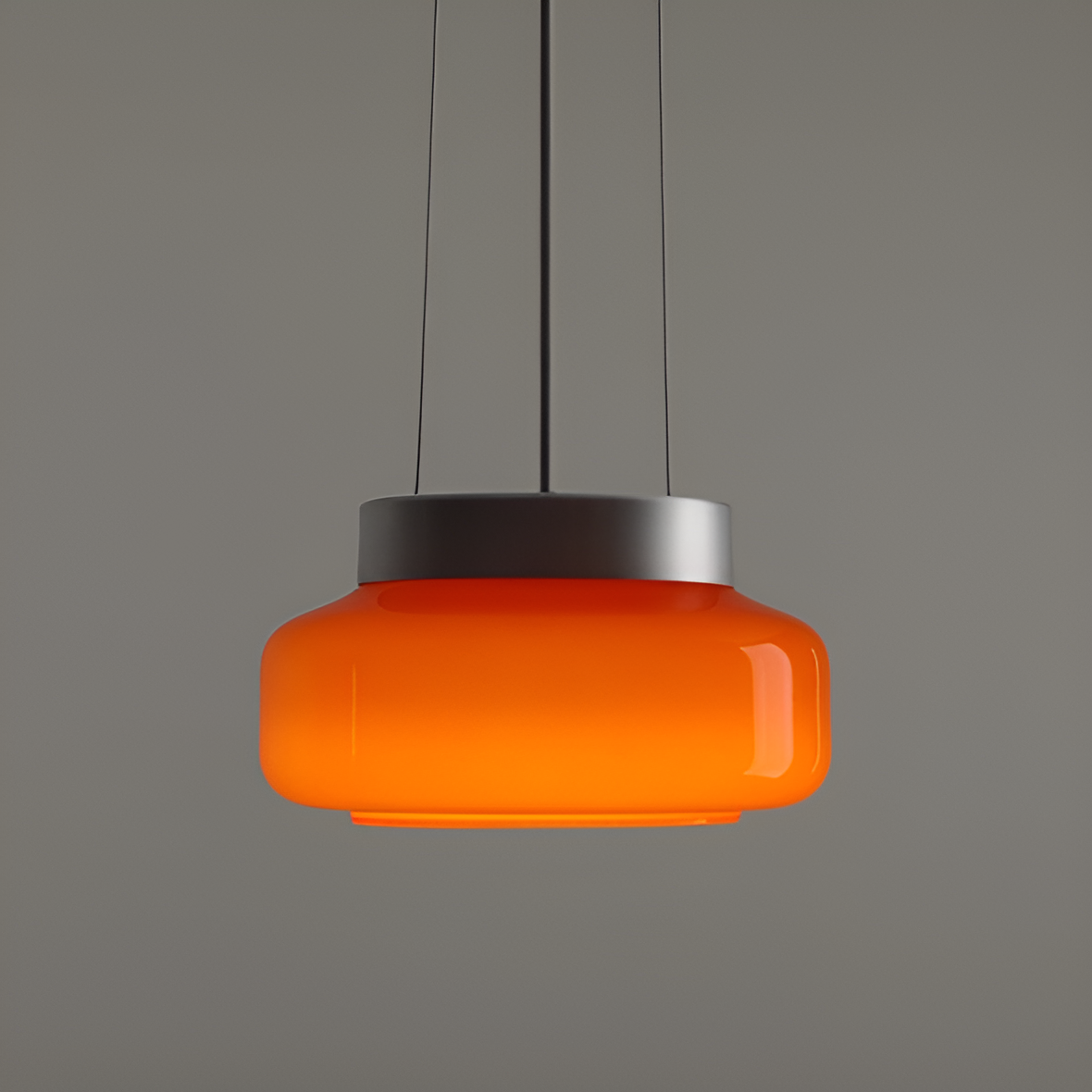 Bonbon orange hanging lamp