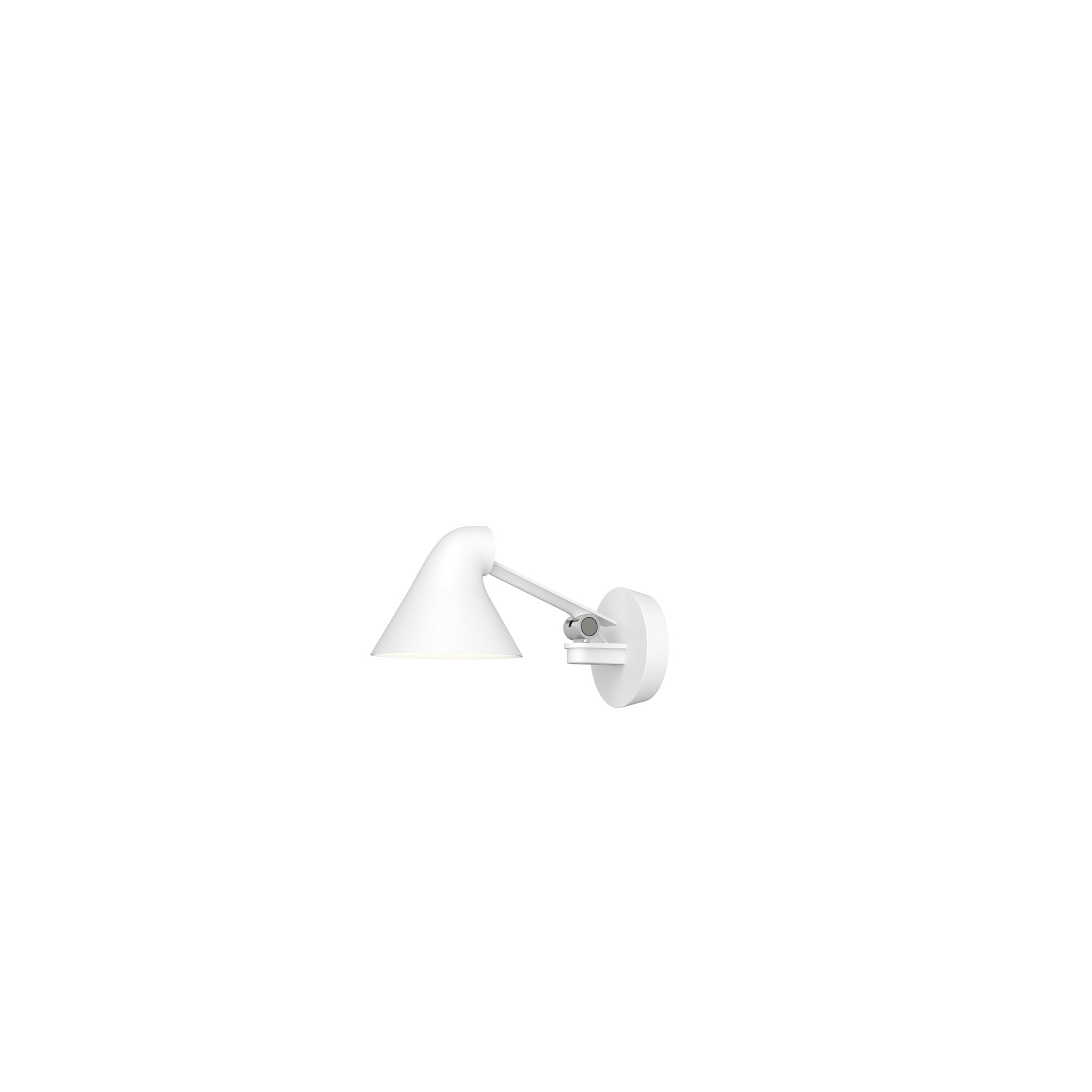 Adjustable wall lamp with arm NJP white