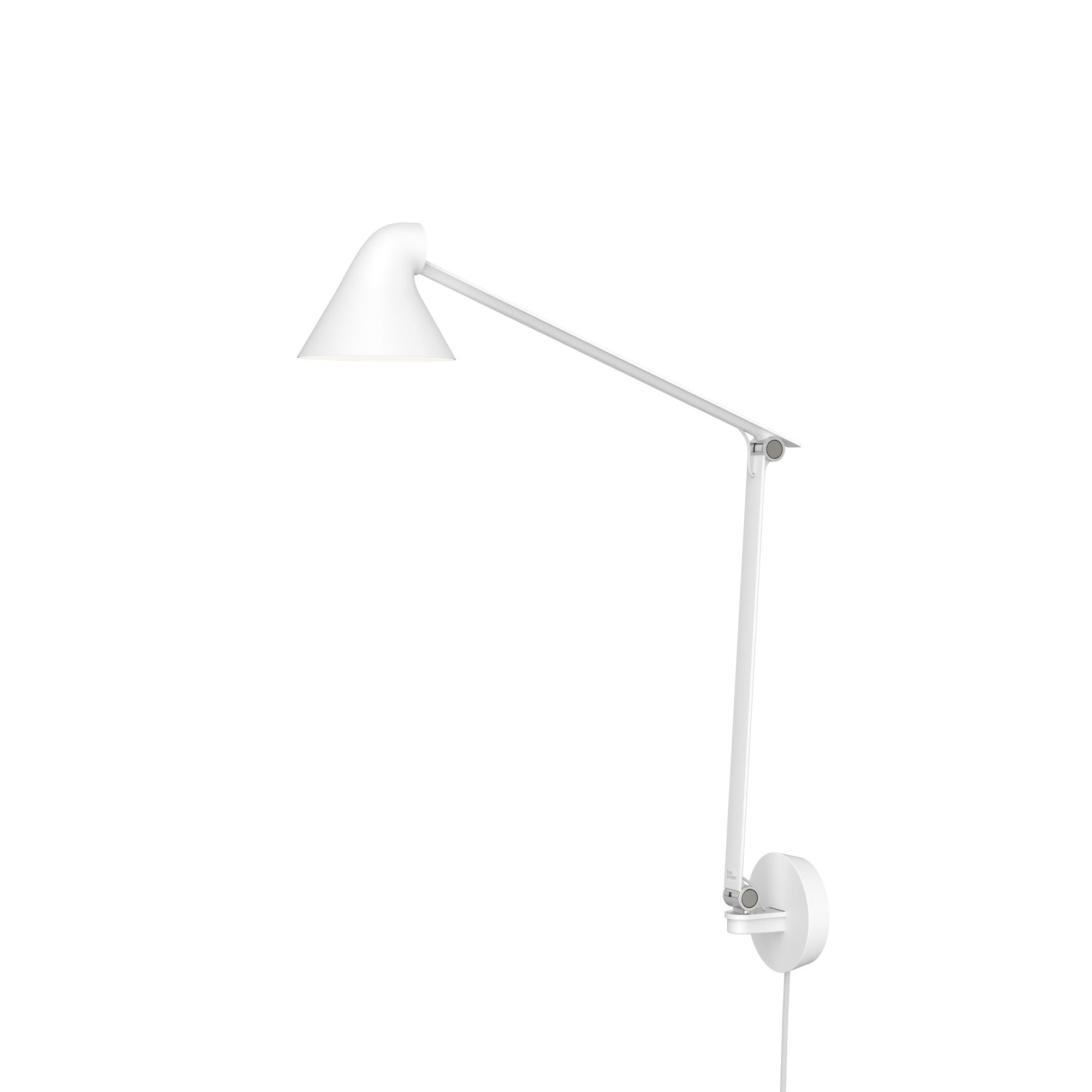 Adjustable wall lamp with arm NJP white