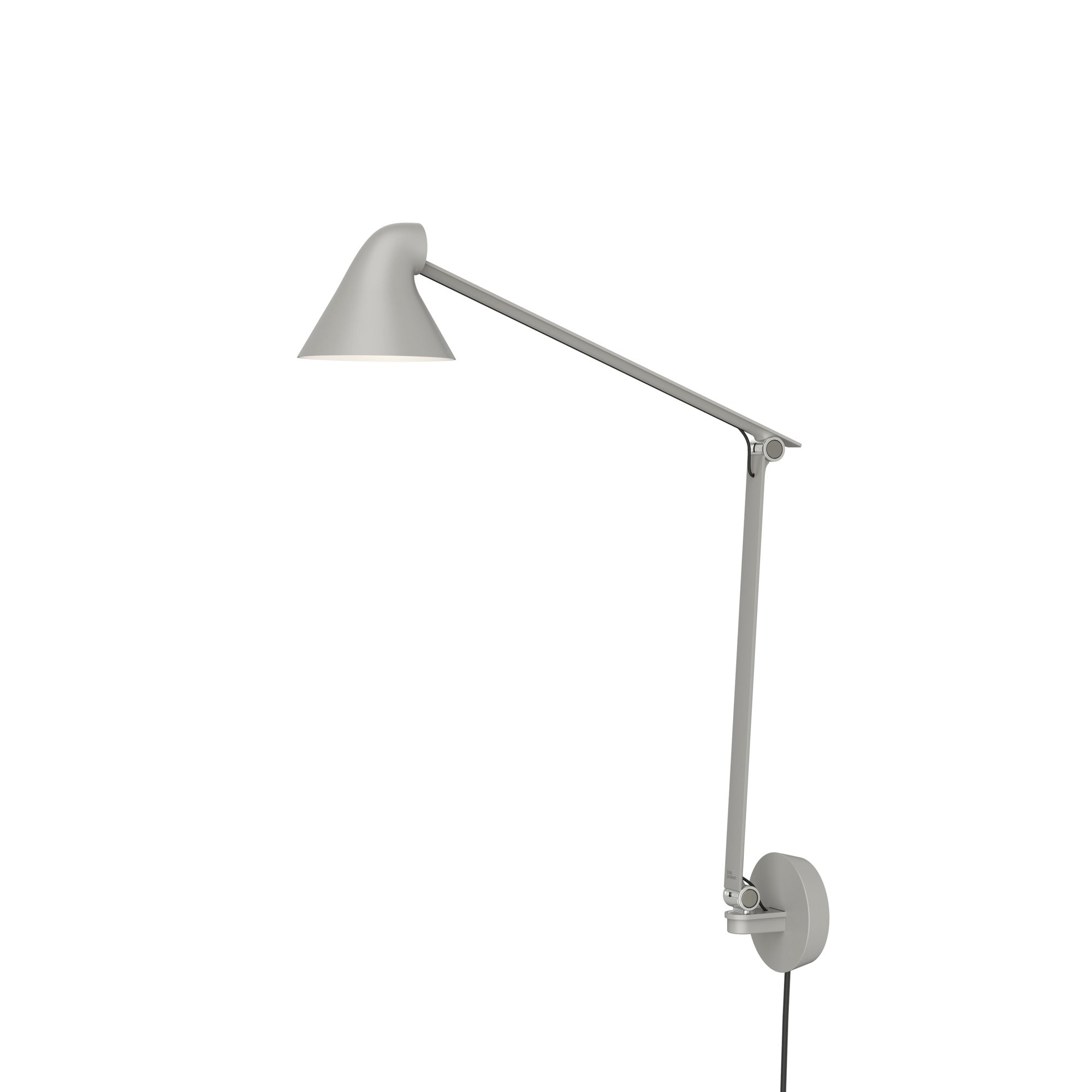 Adjustable wall lamp with arm NJP gray