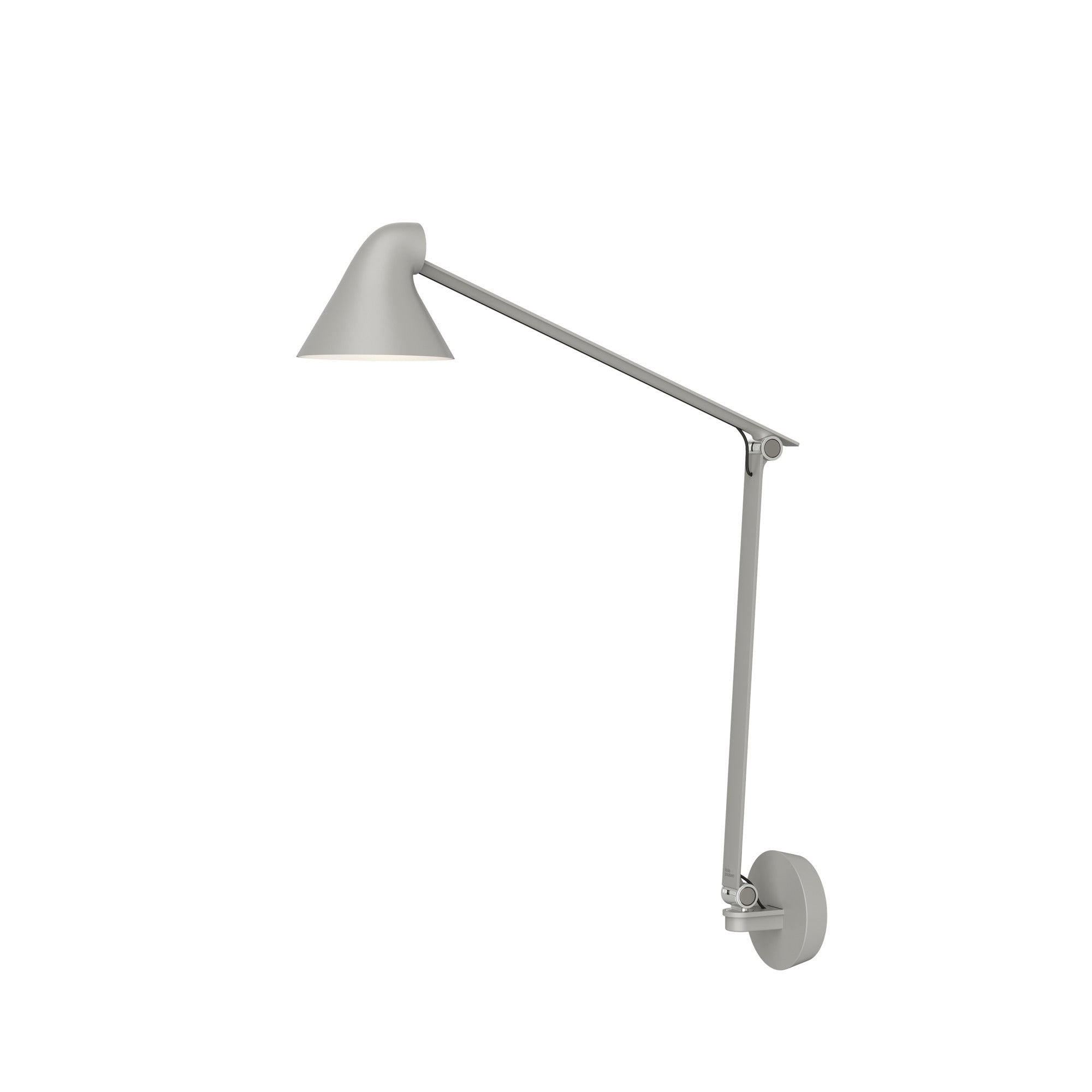 Adjustable wall lamp with arm NJP gray