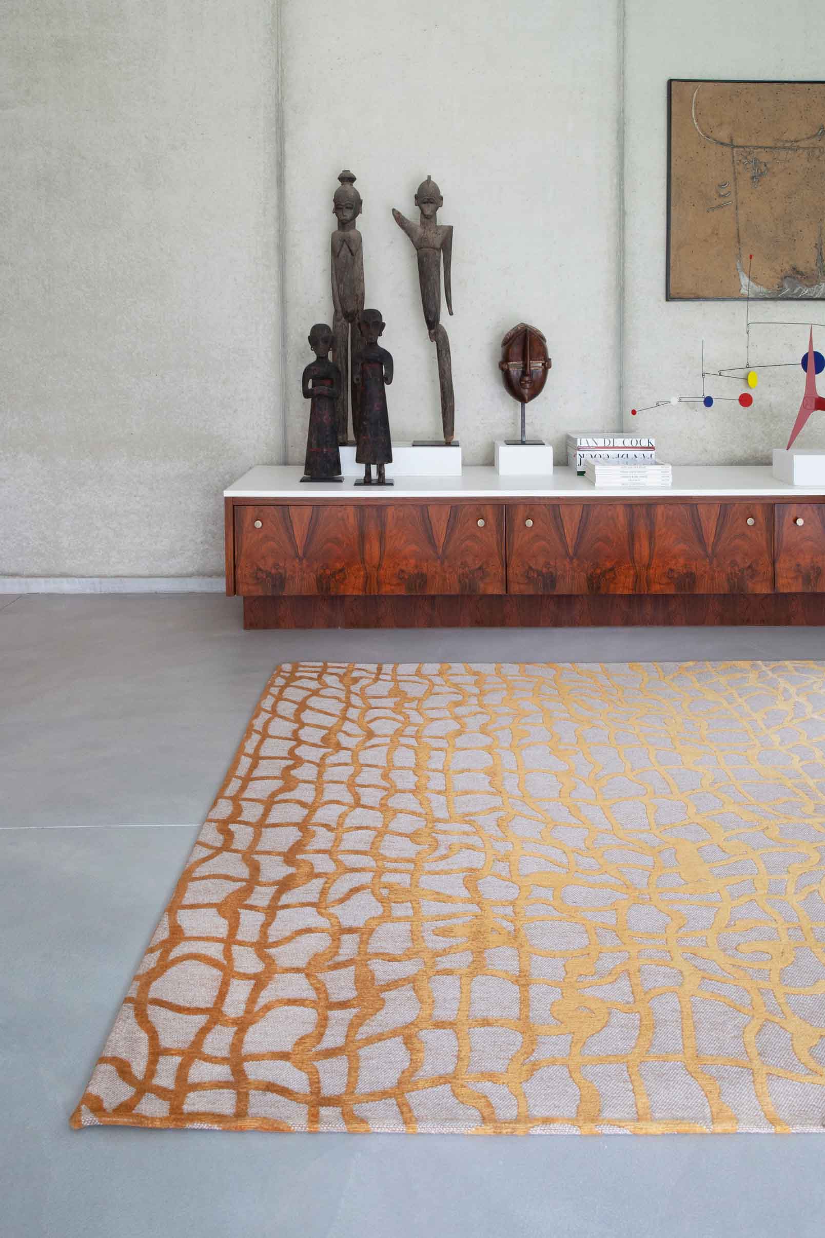 Dedalo Yellow Scarabte Teppich Orange