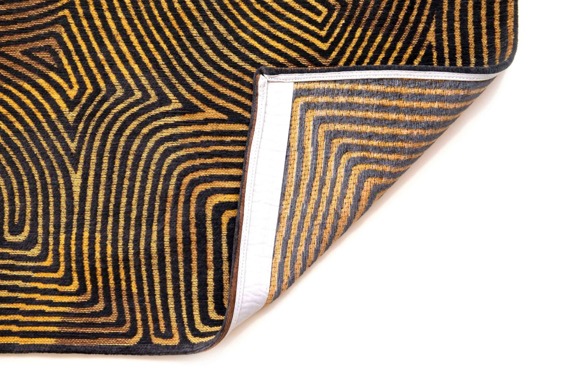 Korallen schwarzes Goldteppich schwarz und Gold