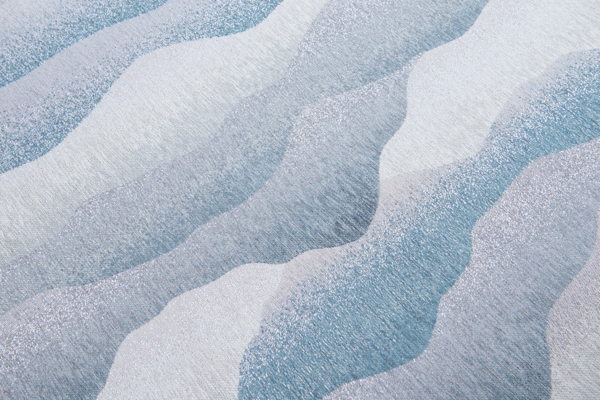 Himalaya runder Teppich Winterblau