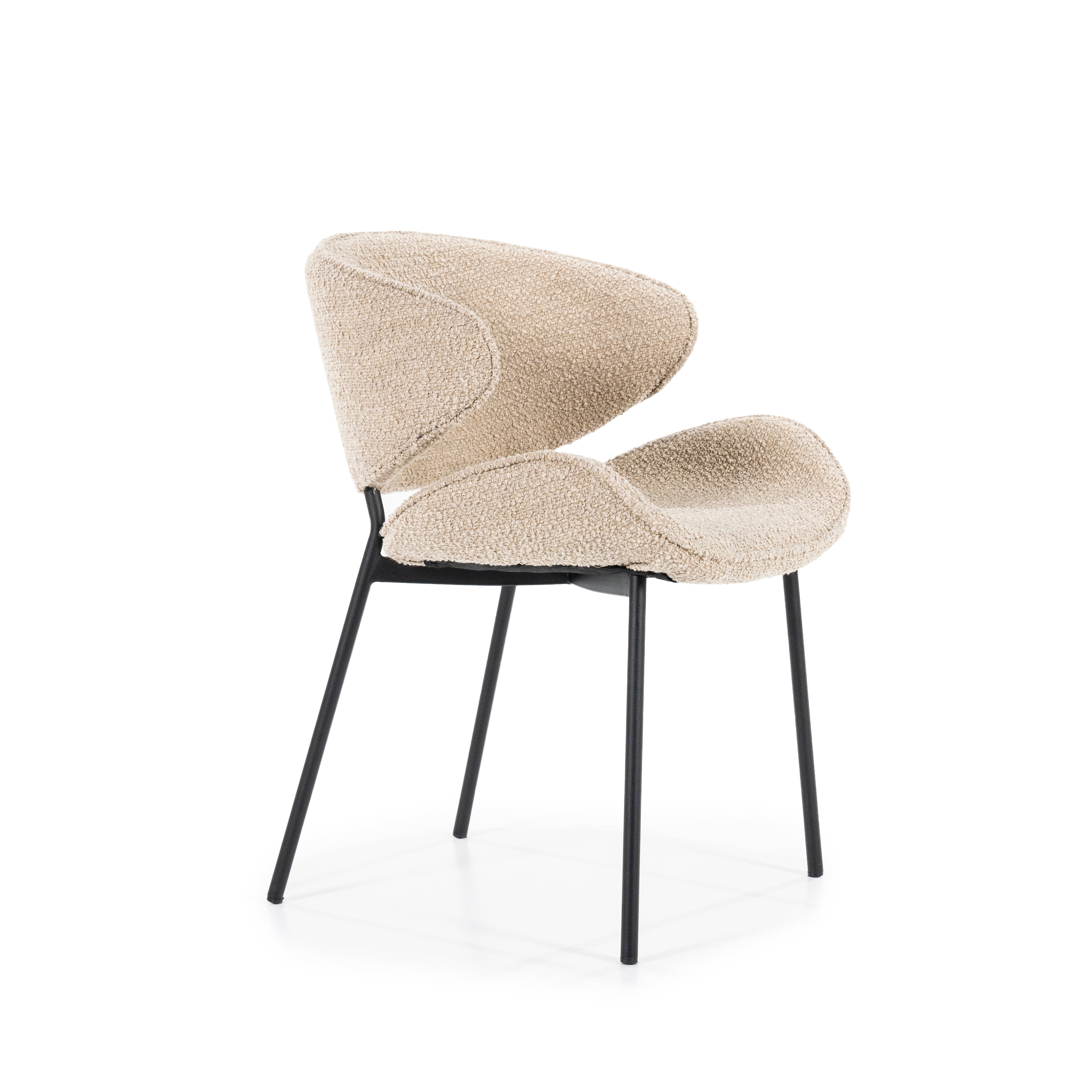 TESS Chair in Sand with Black Base