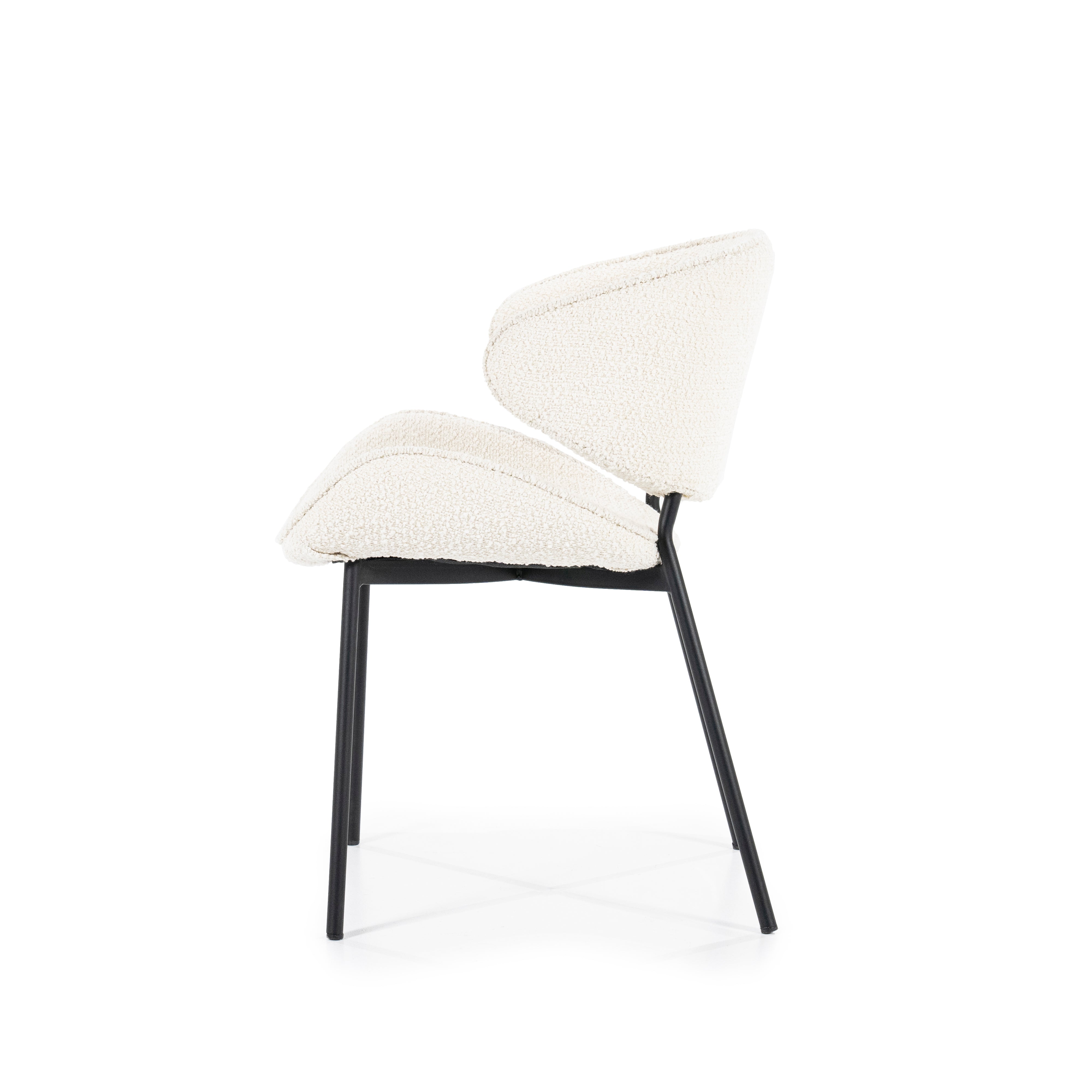 TESS Chair Cream with Black Base