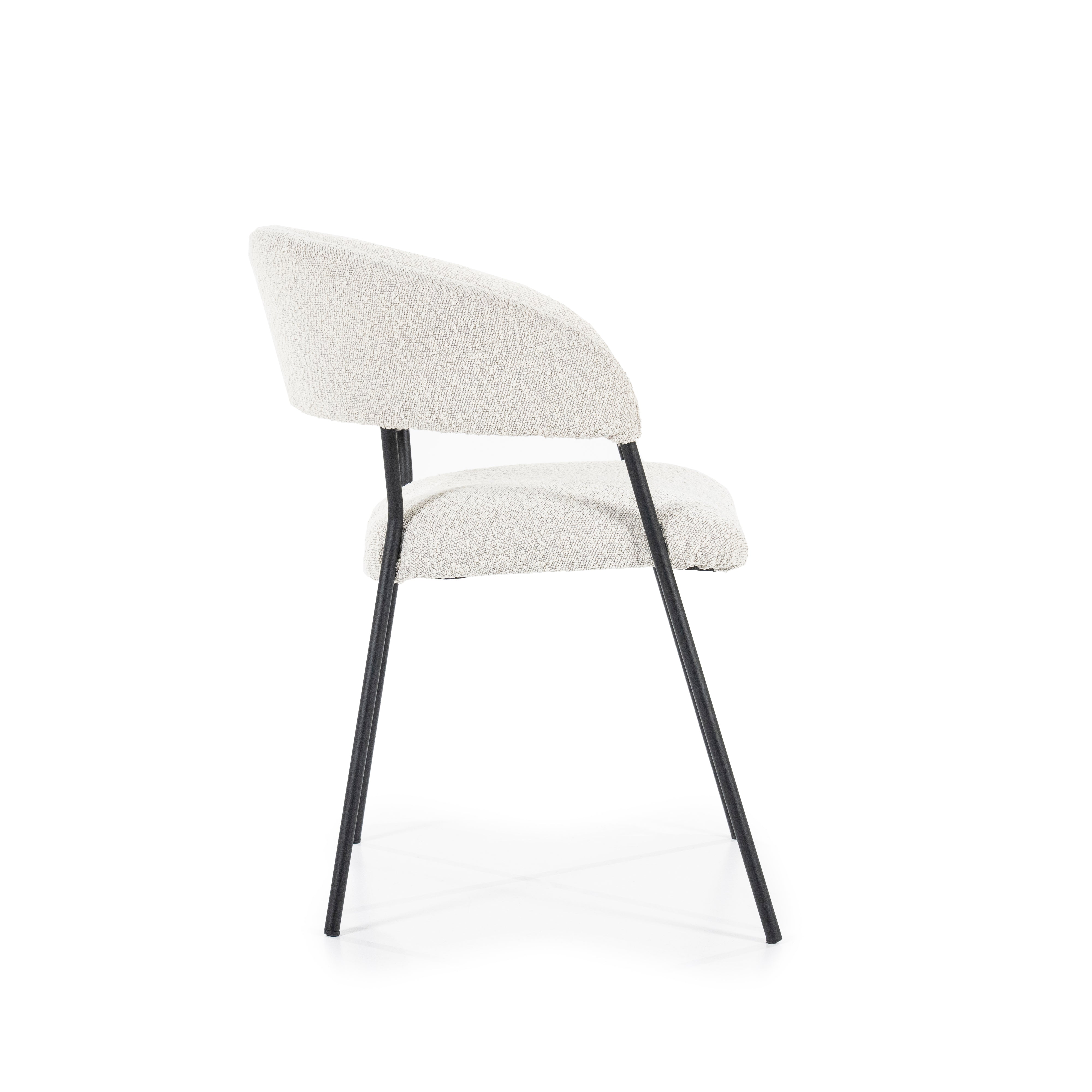 LUKA Chair Cream with Black Base
