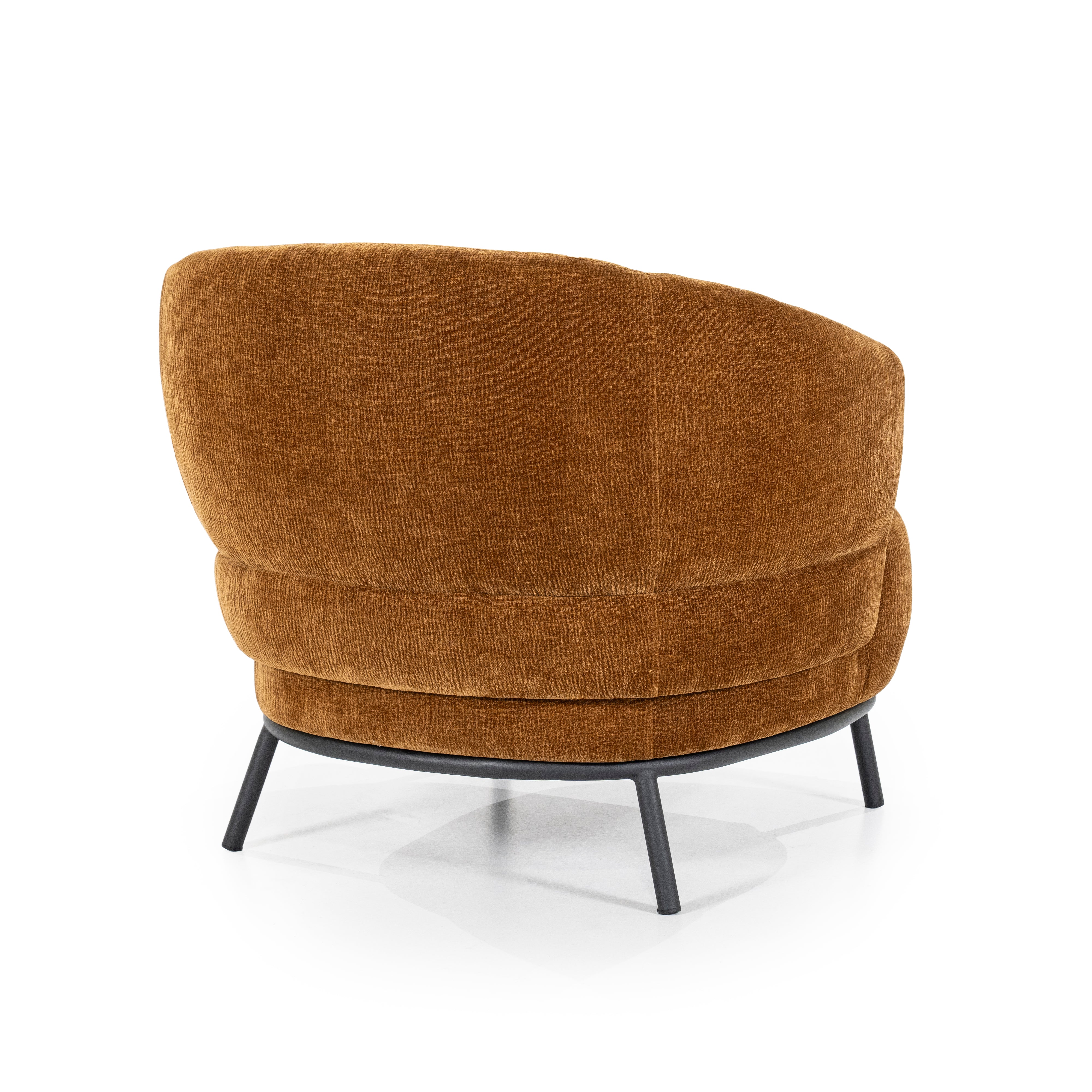 DAVID mustard armchair with black base