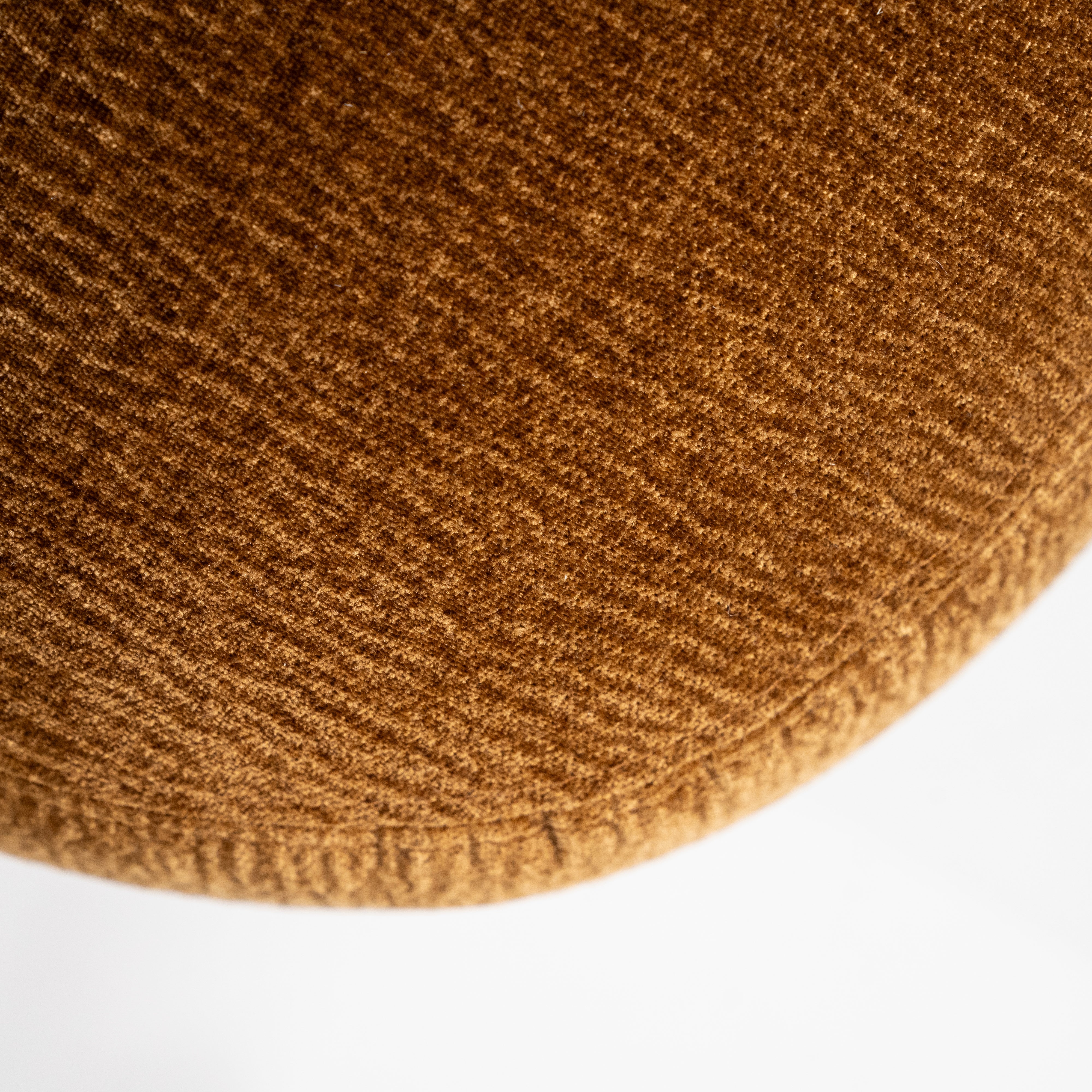 DAVID mustard armchair with black base