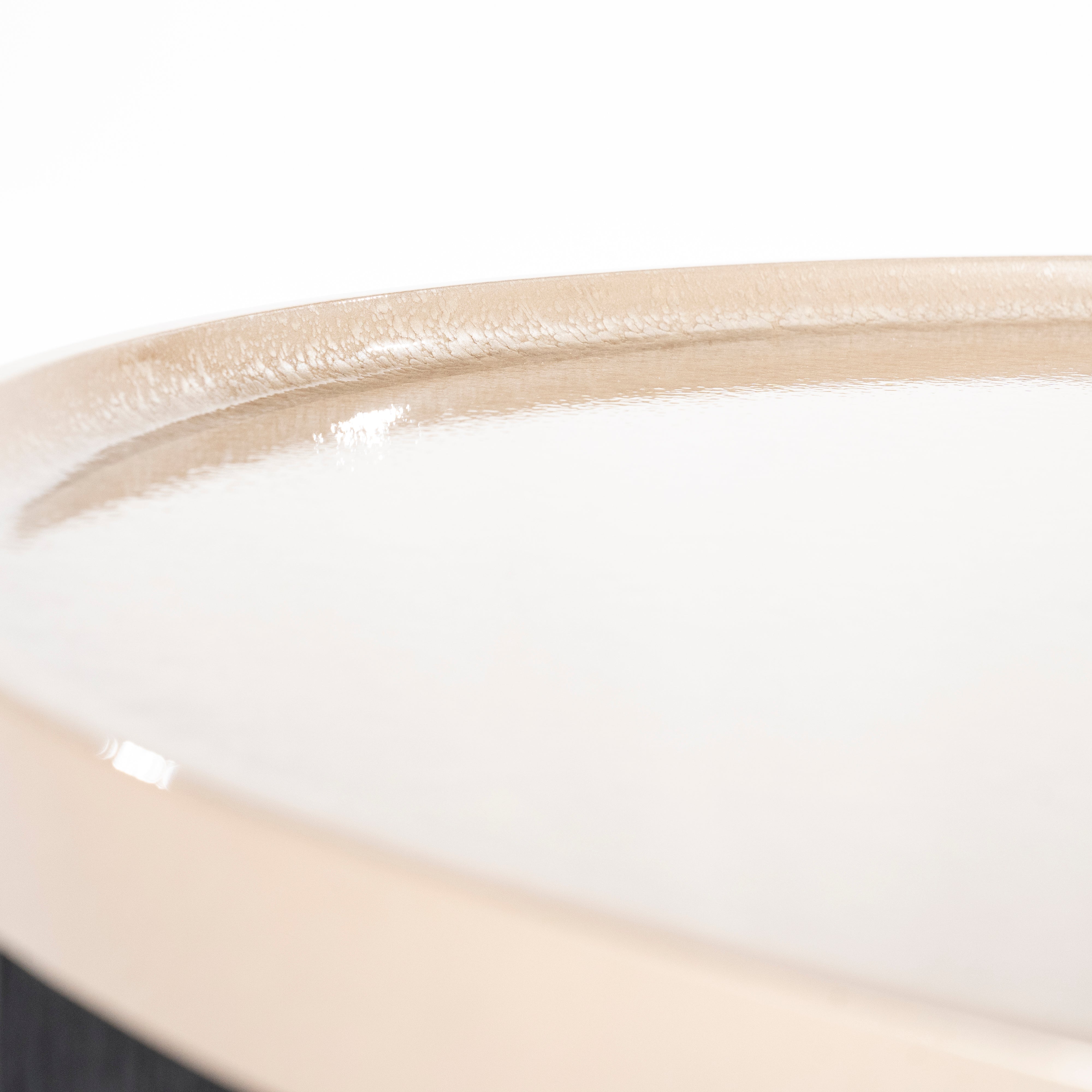 Beiger Kaffeetisch MAYSON mit Holzgestell