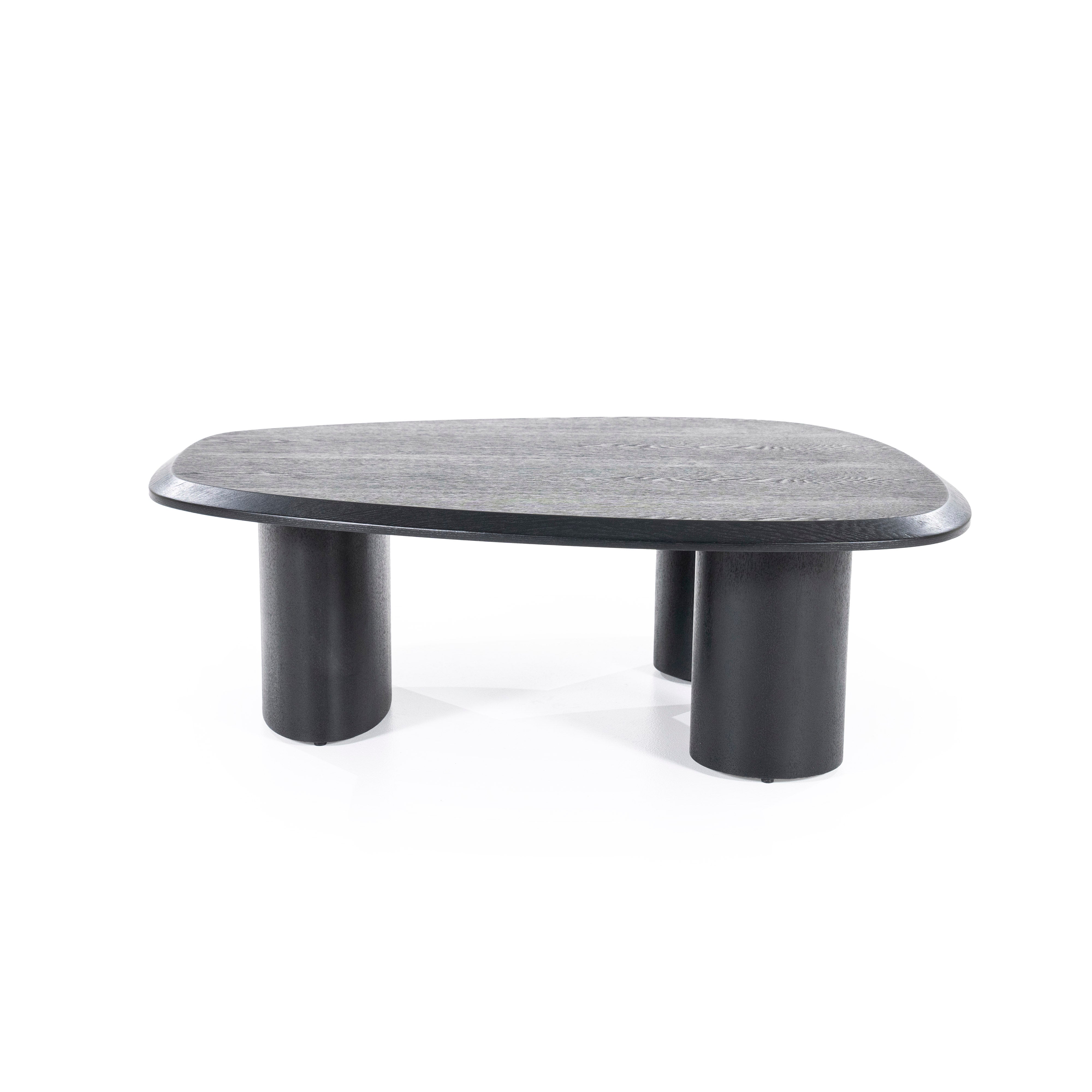 WALTER black coffee table oak veneer