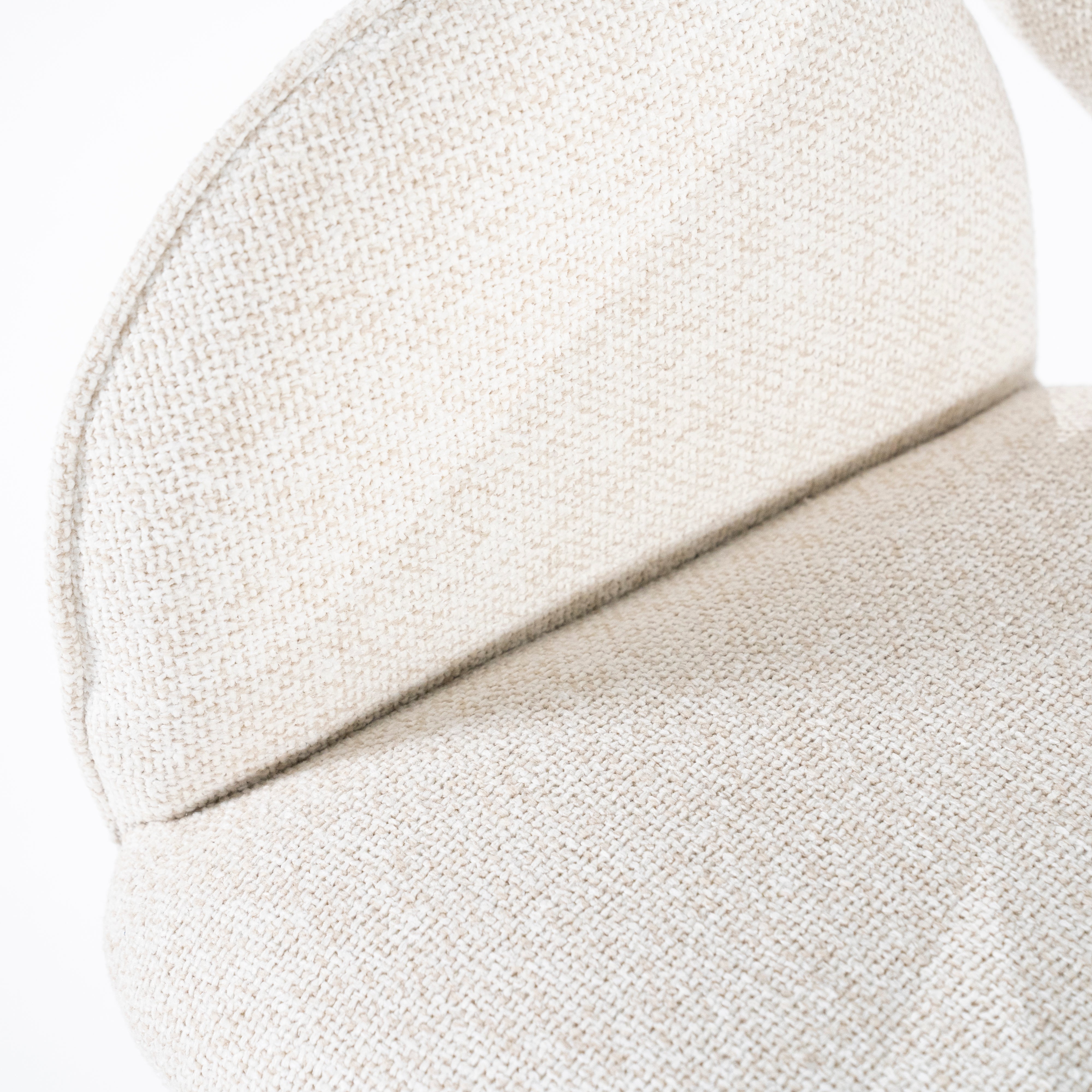 Stuhl ROSALIN creme mit schwarzem Gestell