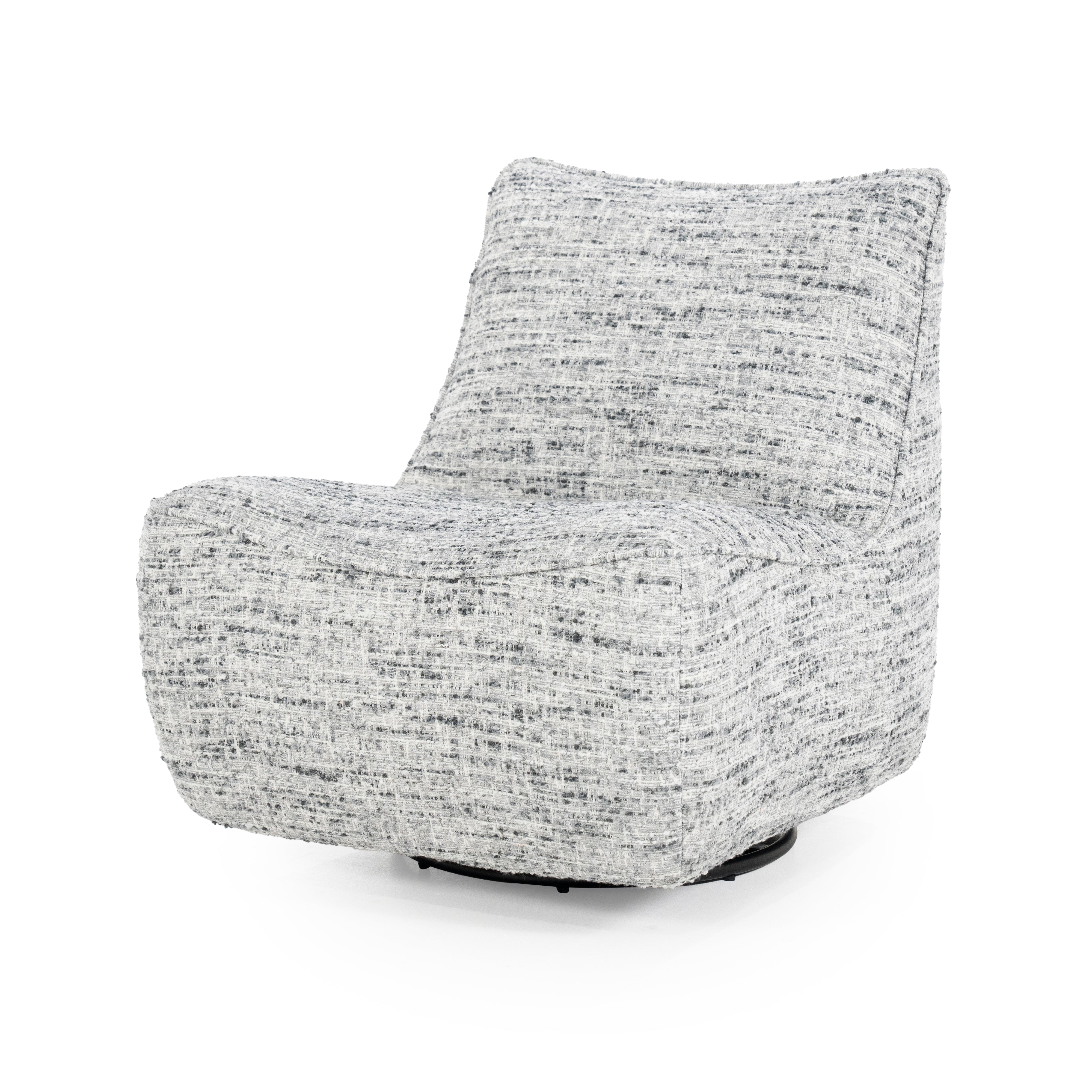 LOYS swivel armchair gray mélange