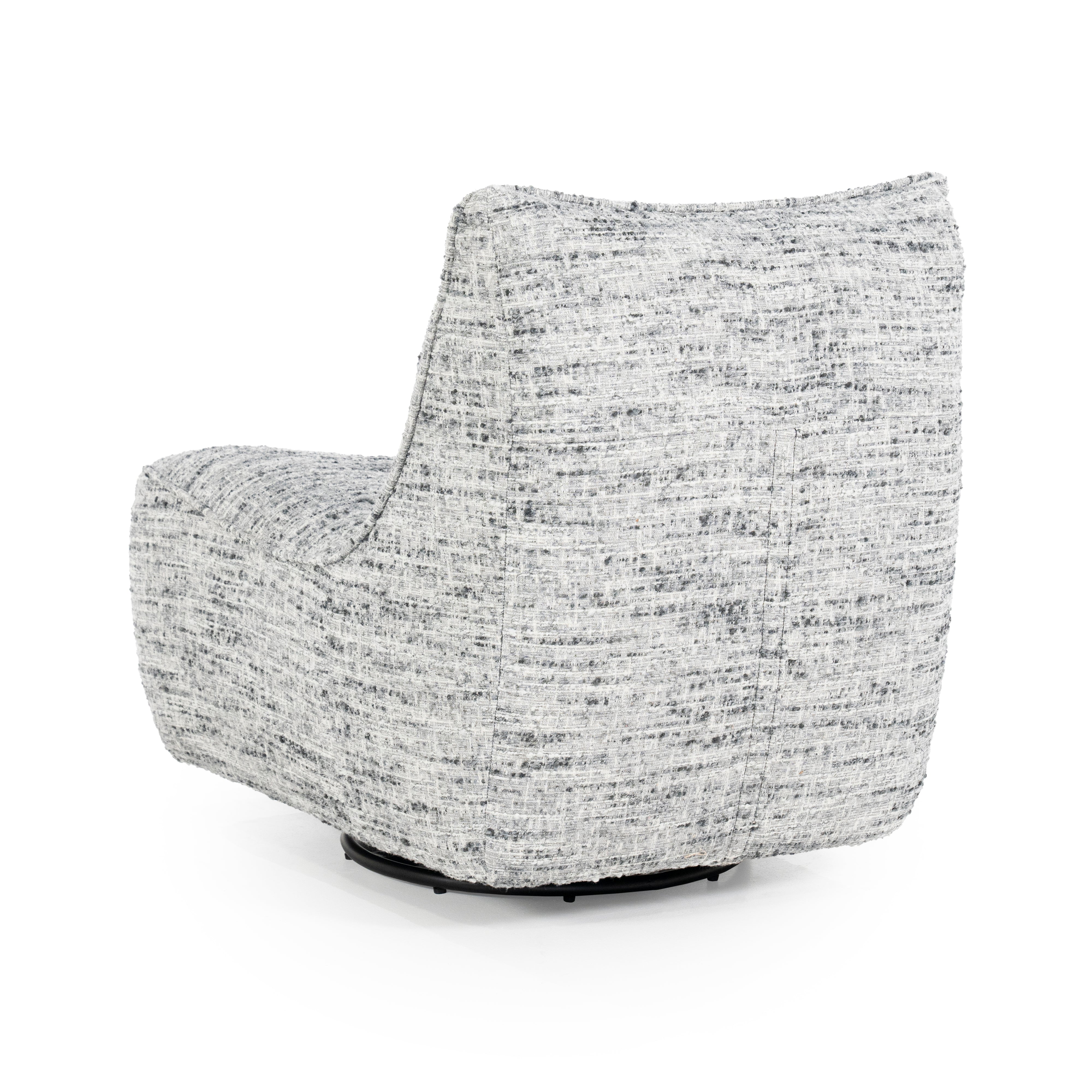 LOYS swivel armchair gray mélange