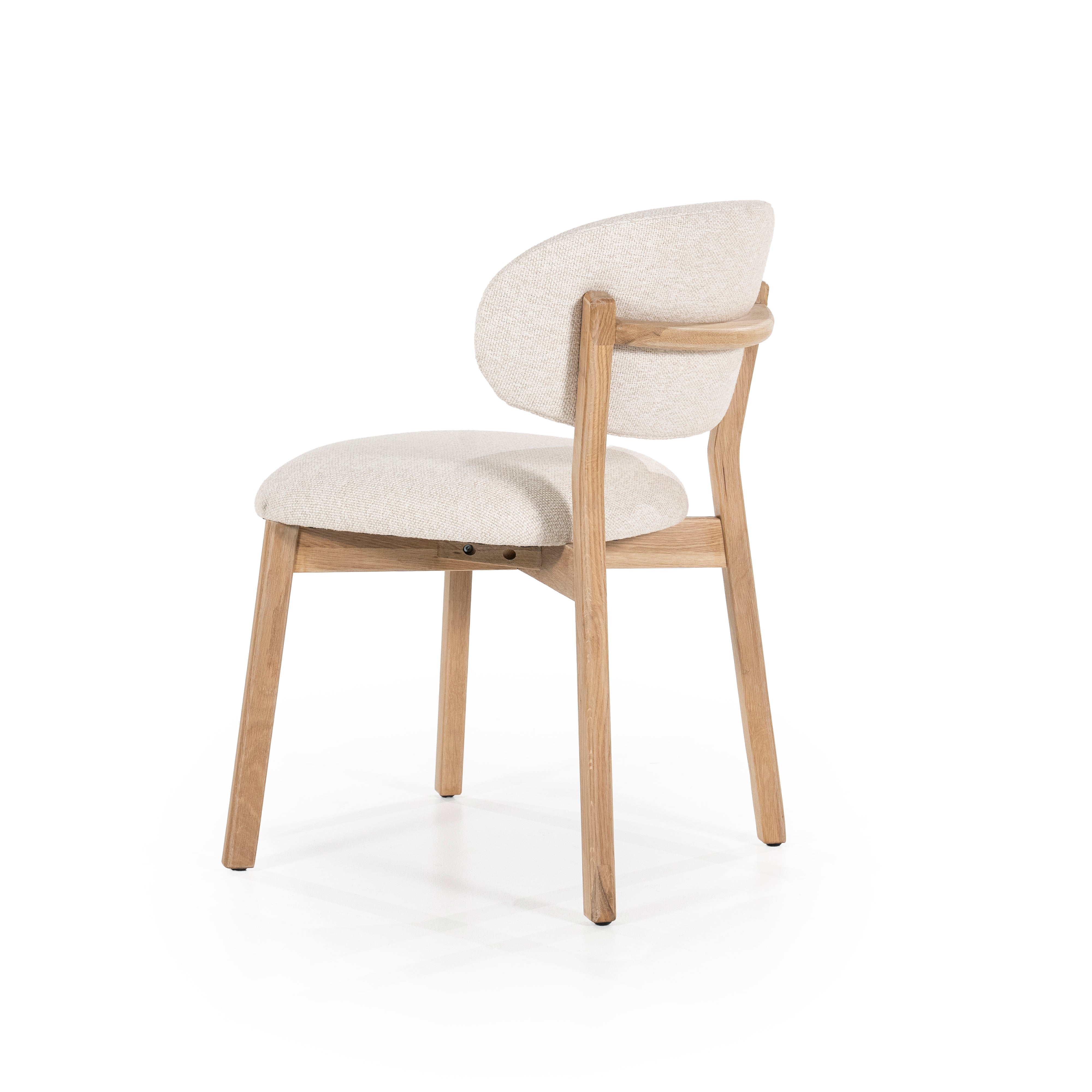MIKKY Chair Beige with Oak Base