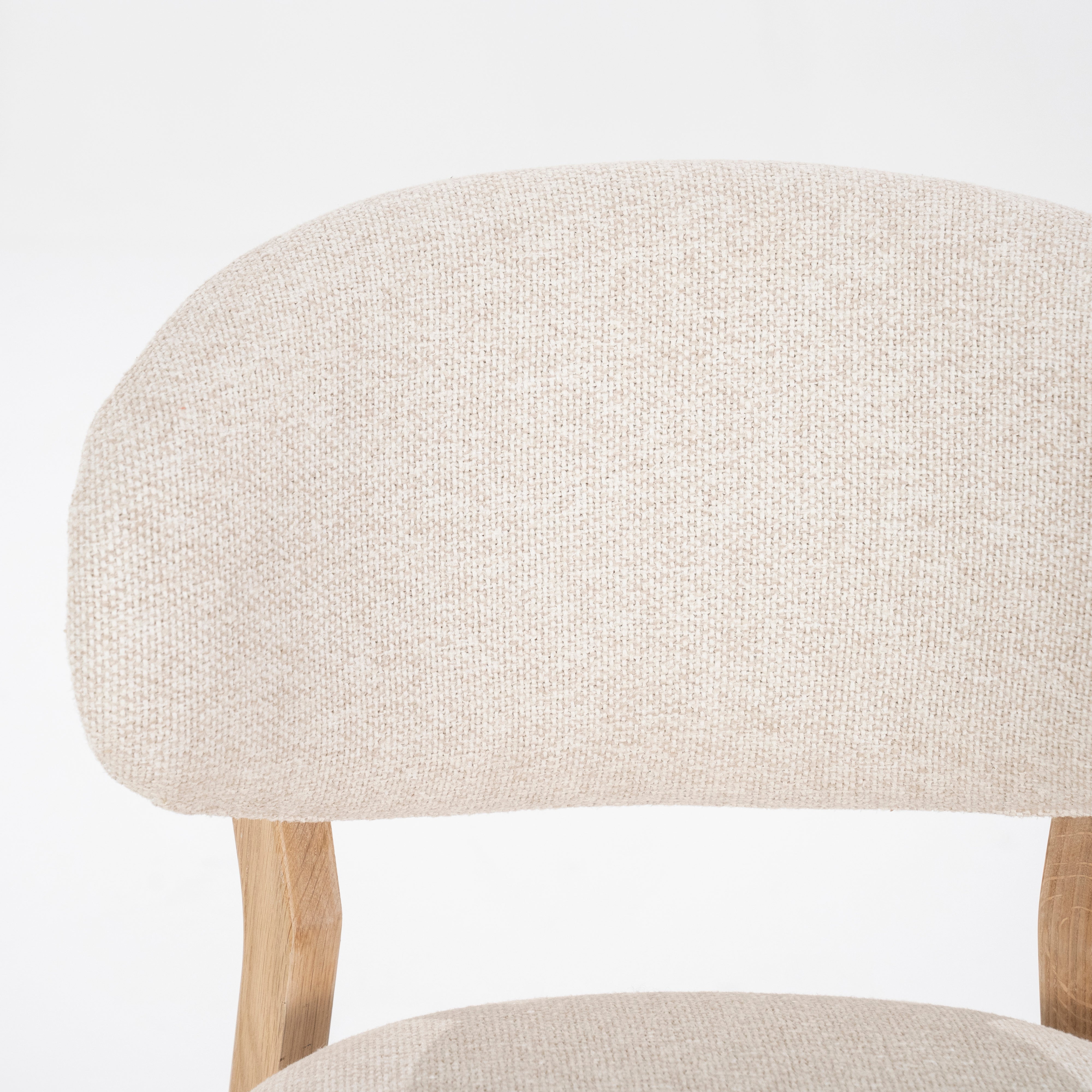MIKKY Chair Beige with Oak Base