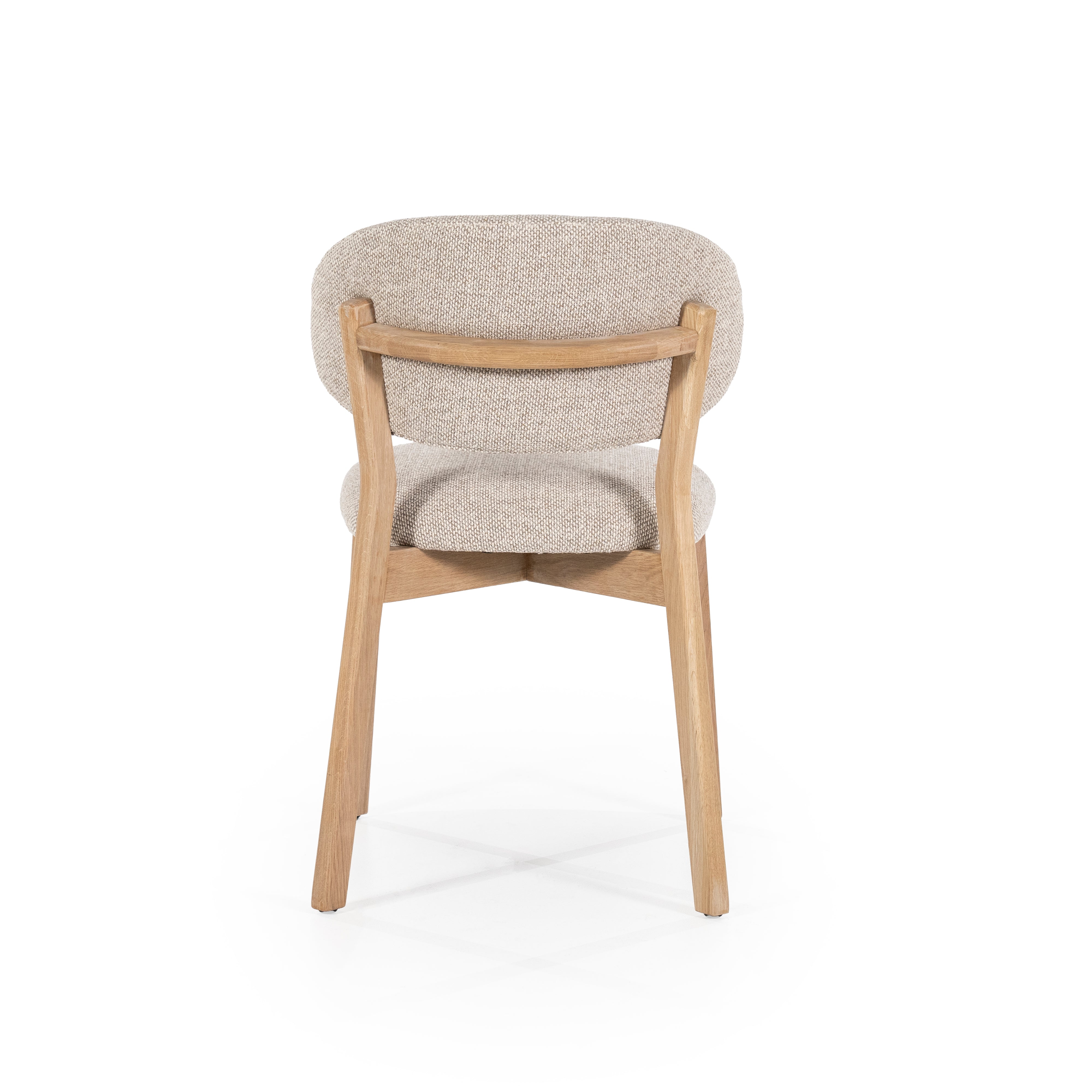 MIKKY taupe chair with oak base