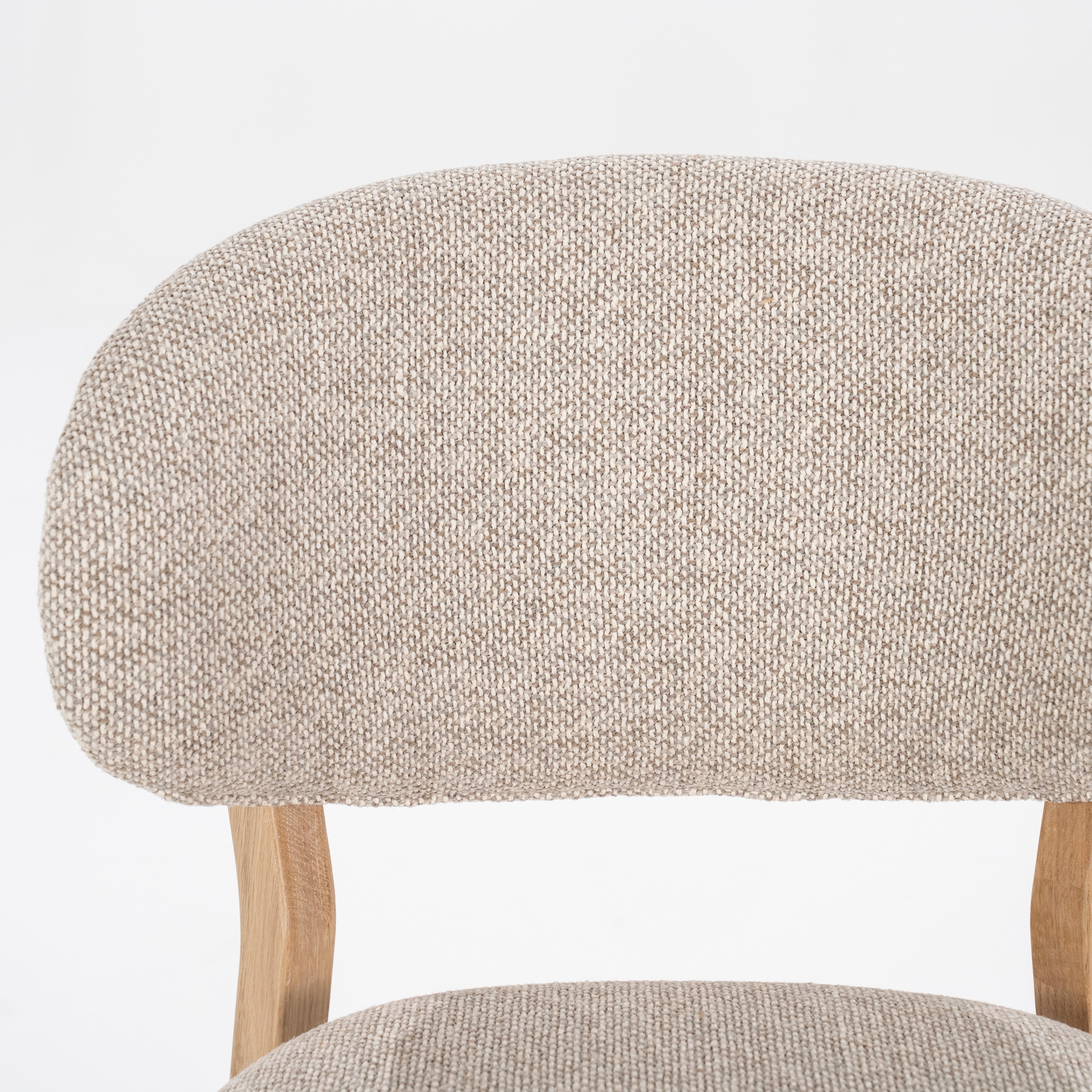 MIKKY taupe chair with oak base