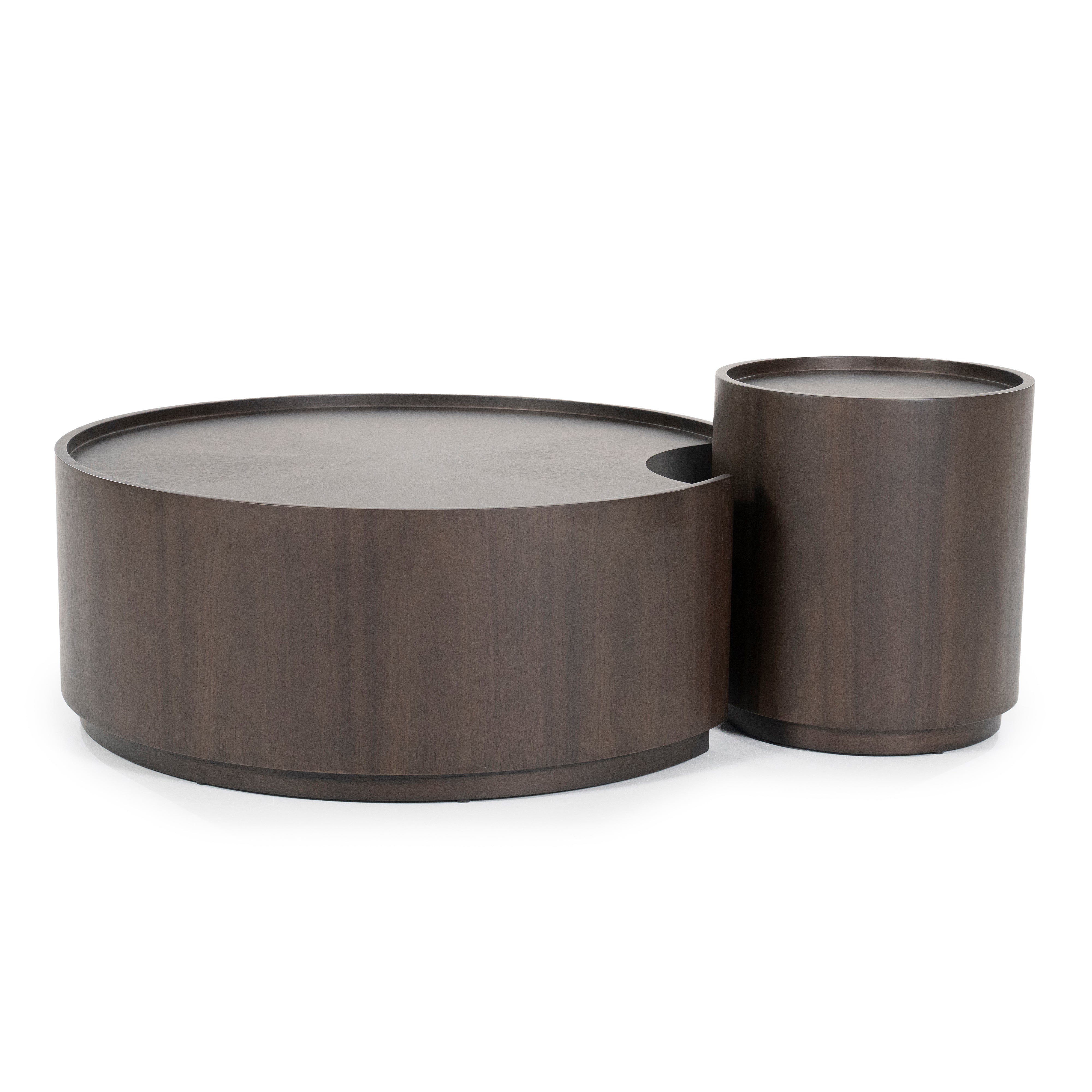 MAX walnut veneer coffee table set