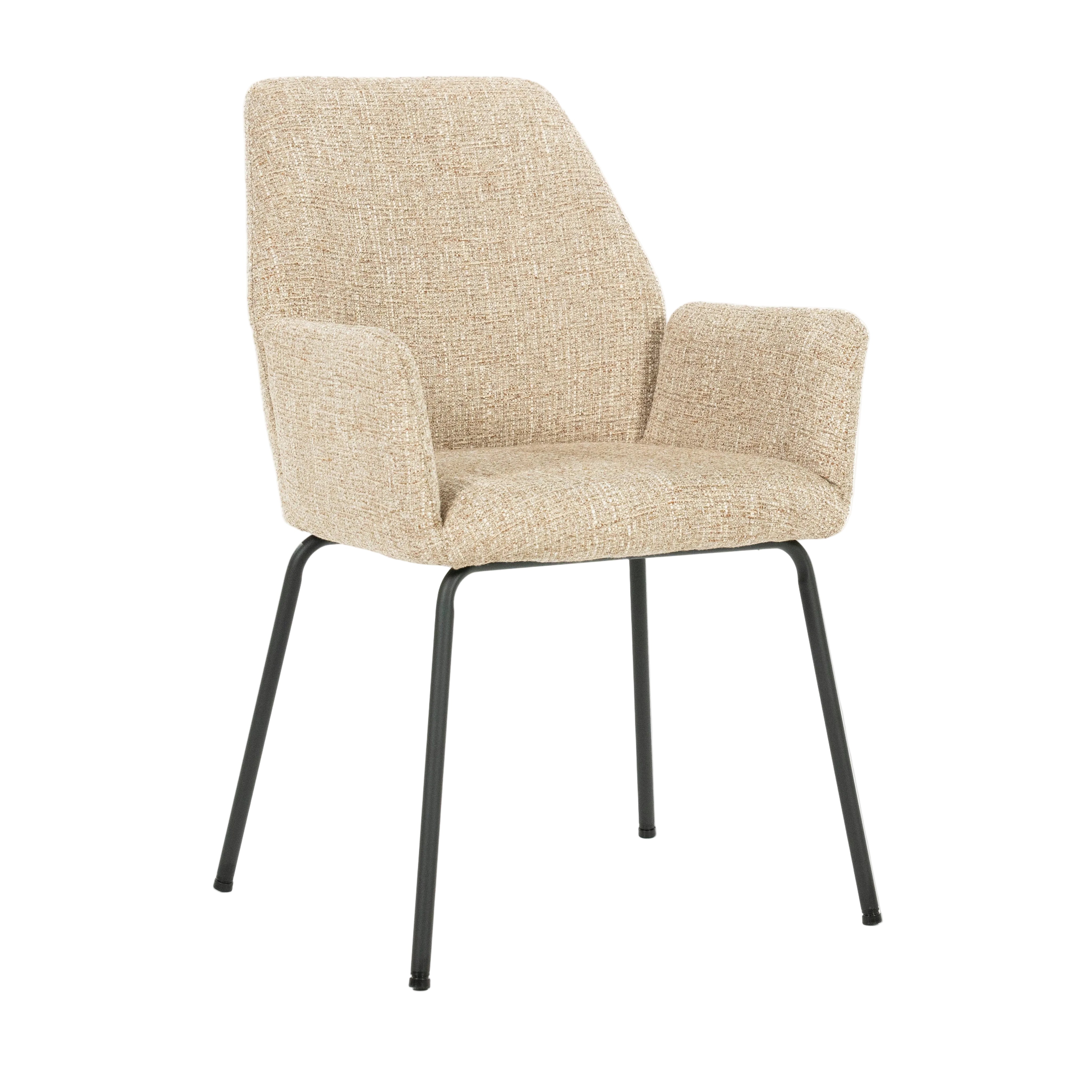 INDY taupe chair with black base