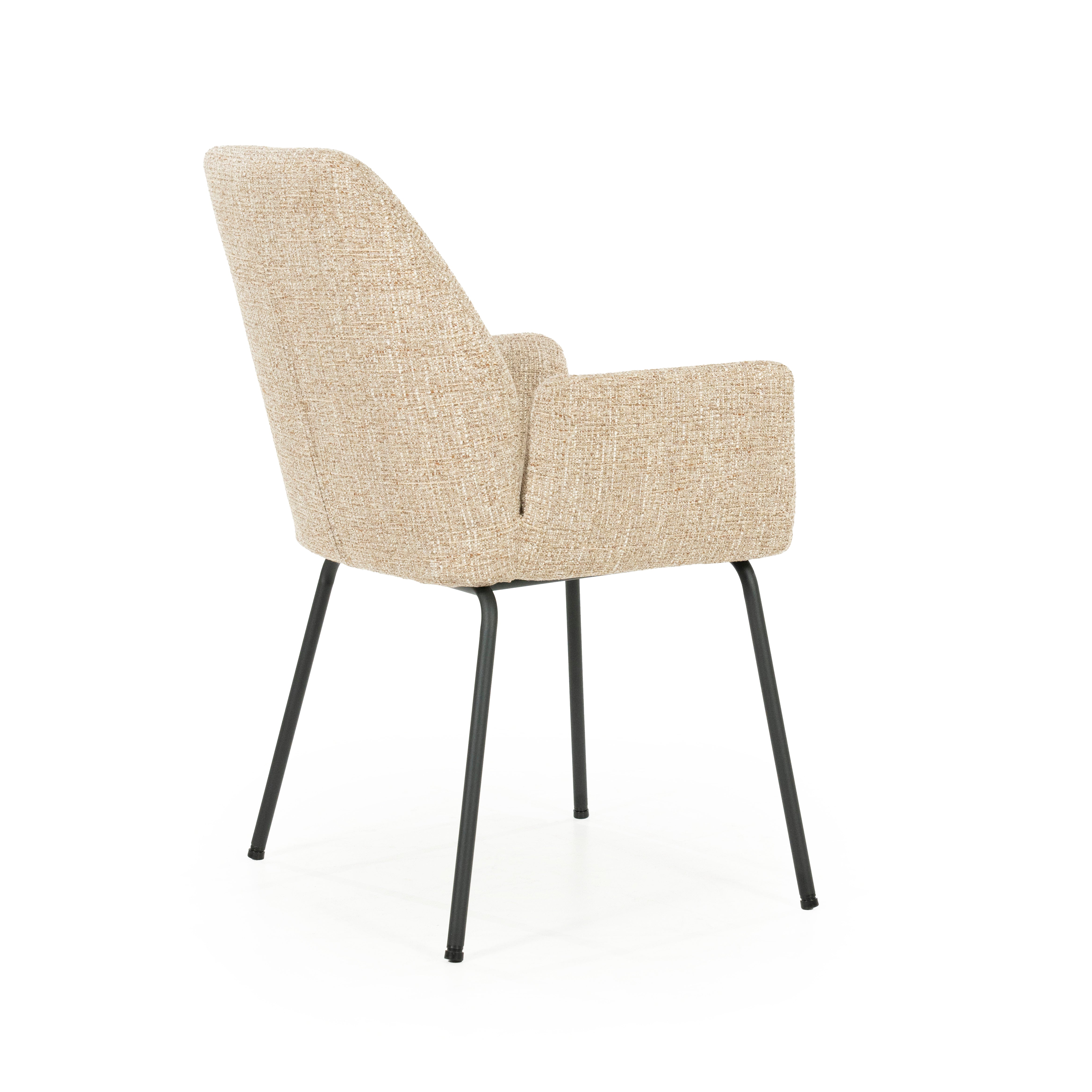 INDY taupe chair with black base