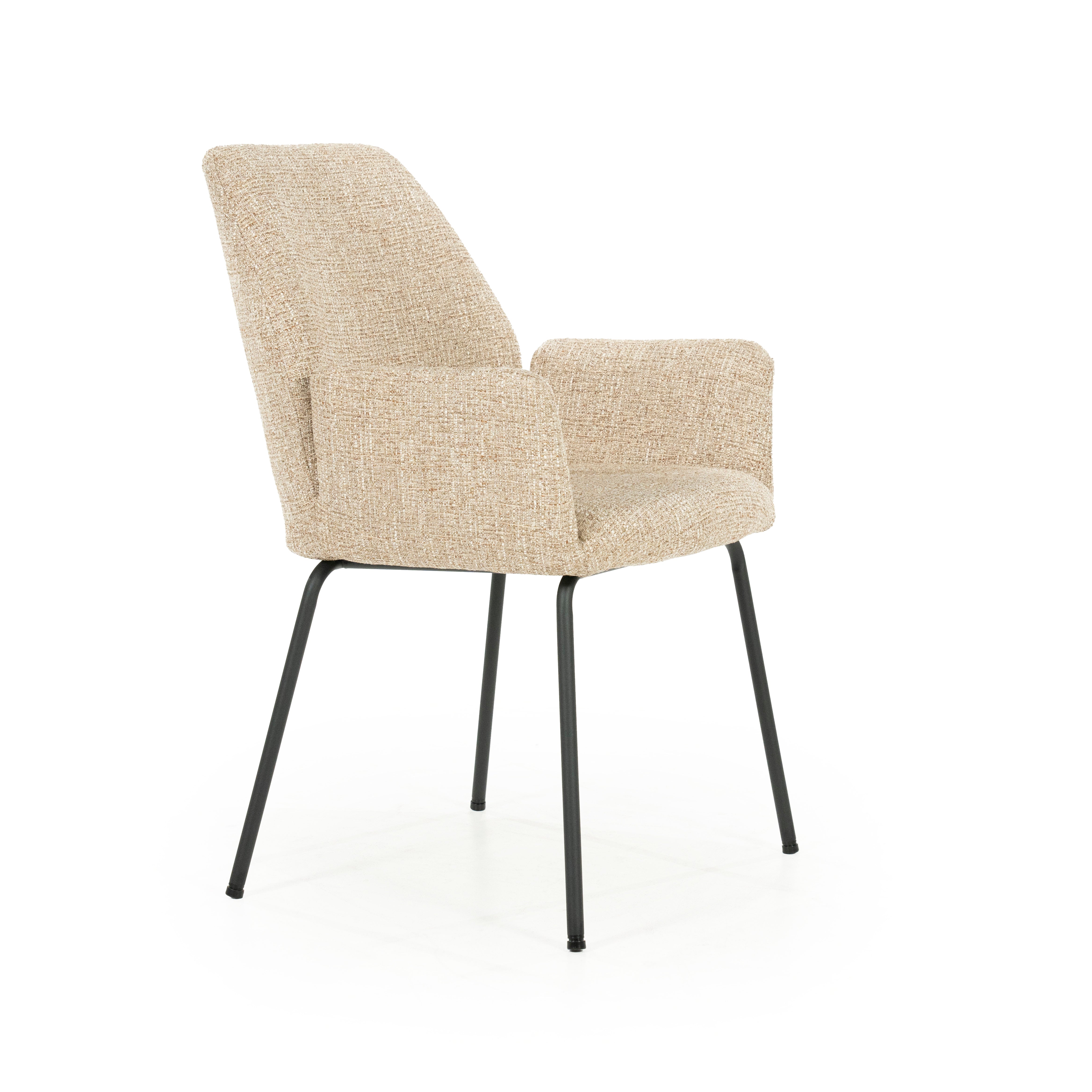 INDY taupe chair with black base