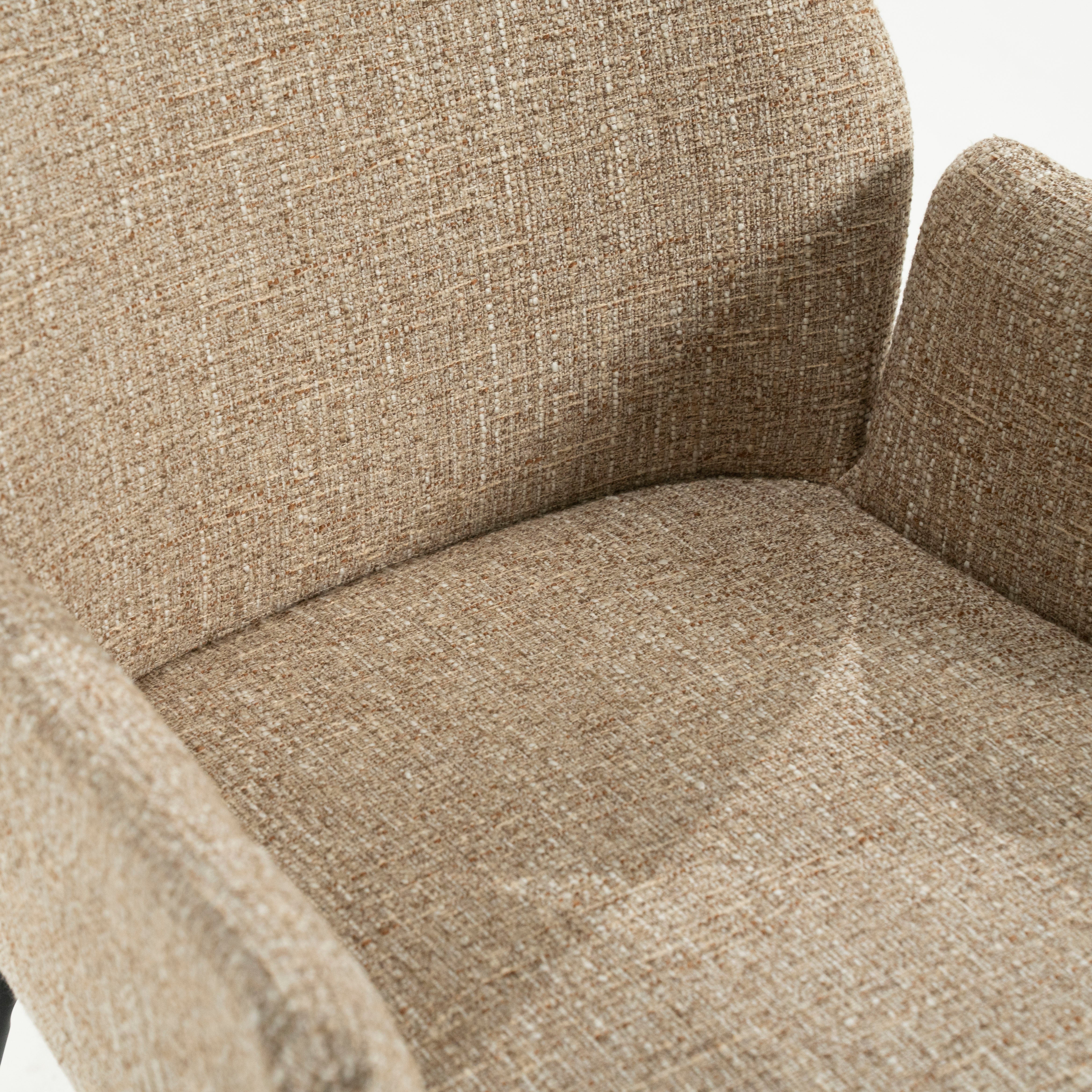 INDY taupe chair with black base