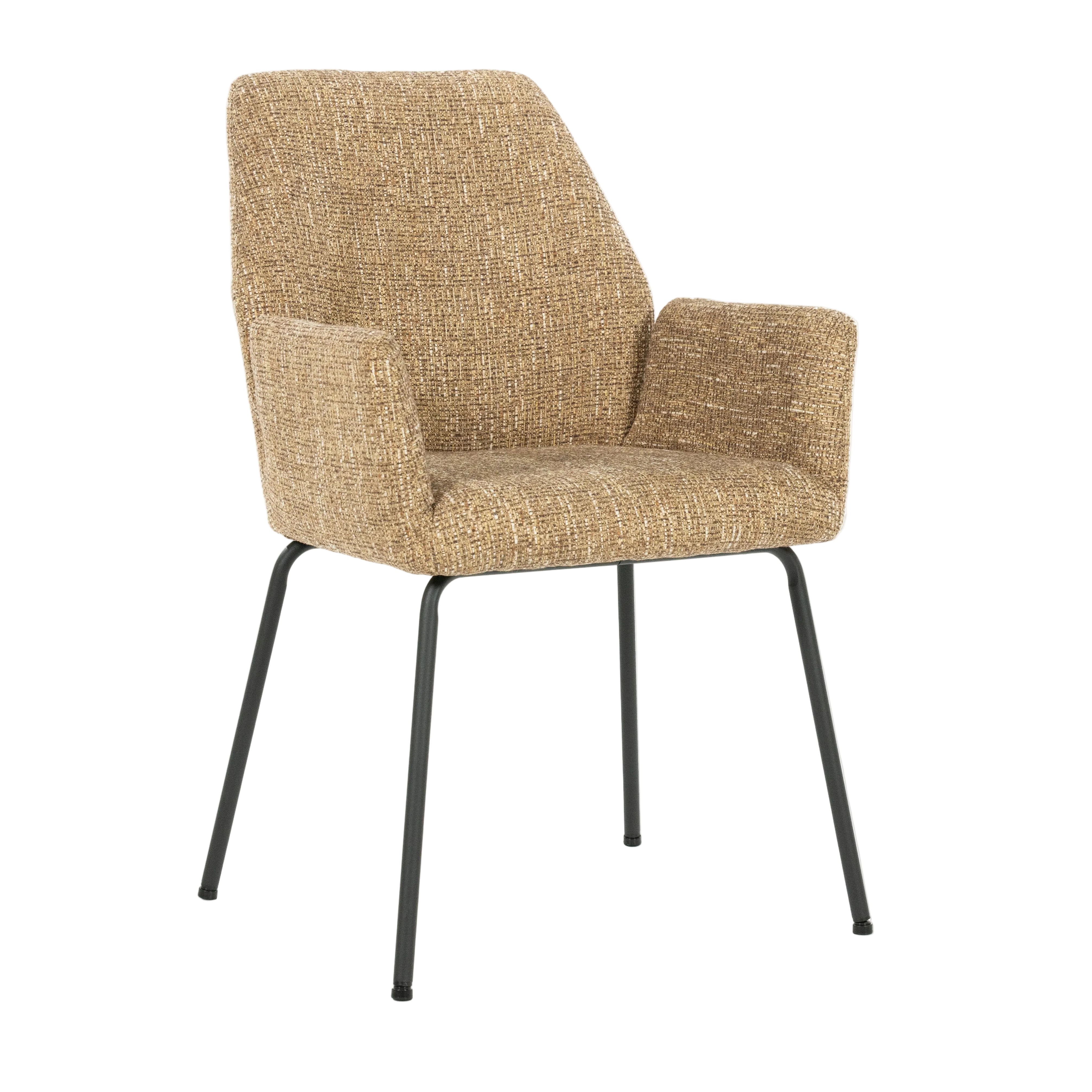 Stuhl INDY senfgelb mit schwarzem Gestell