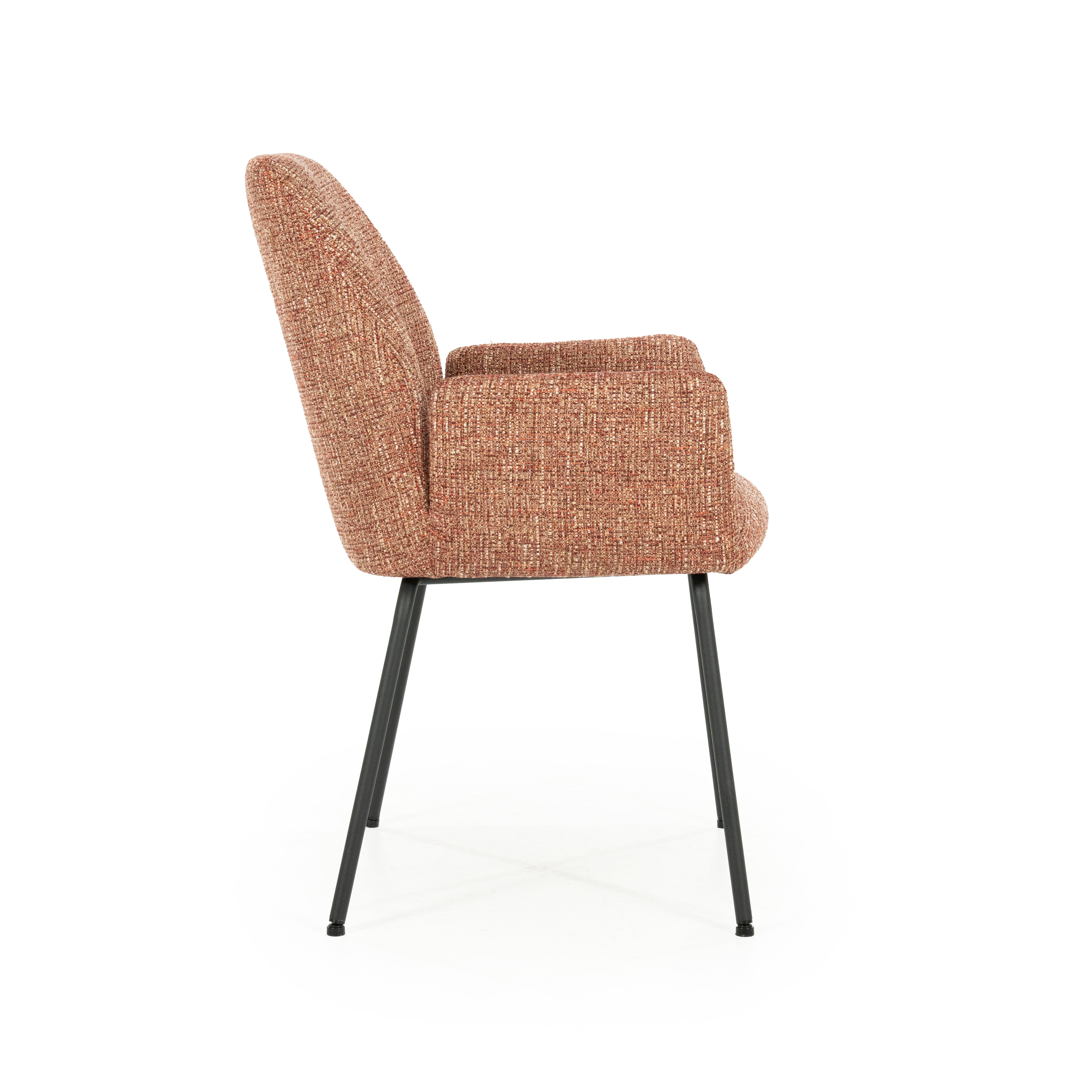 INDY chair terracotta with black base