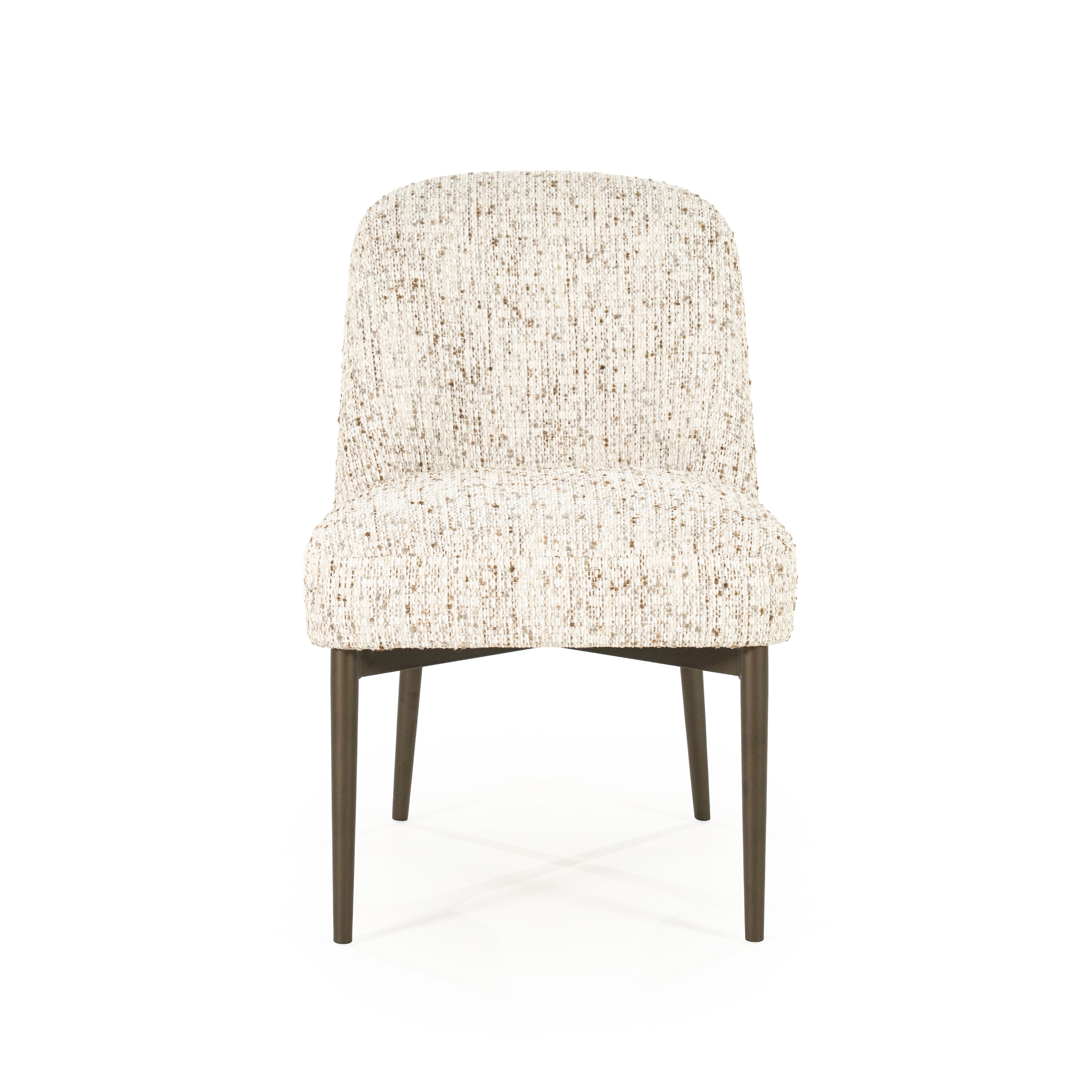Tobias Chair in Beige with Dark Brown Base