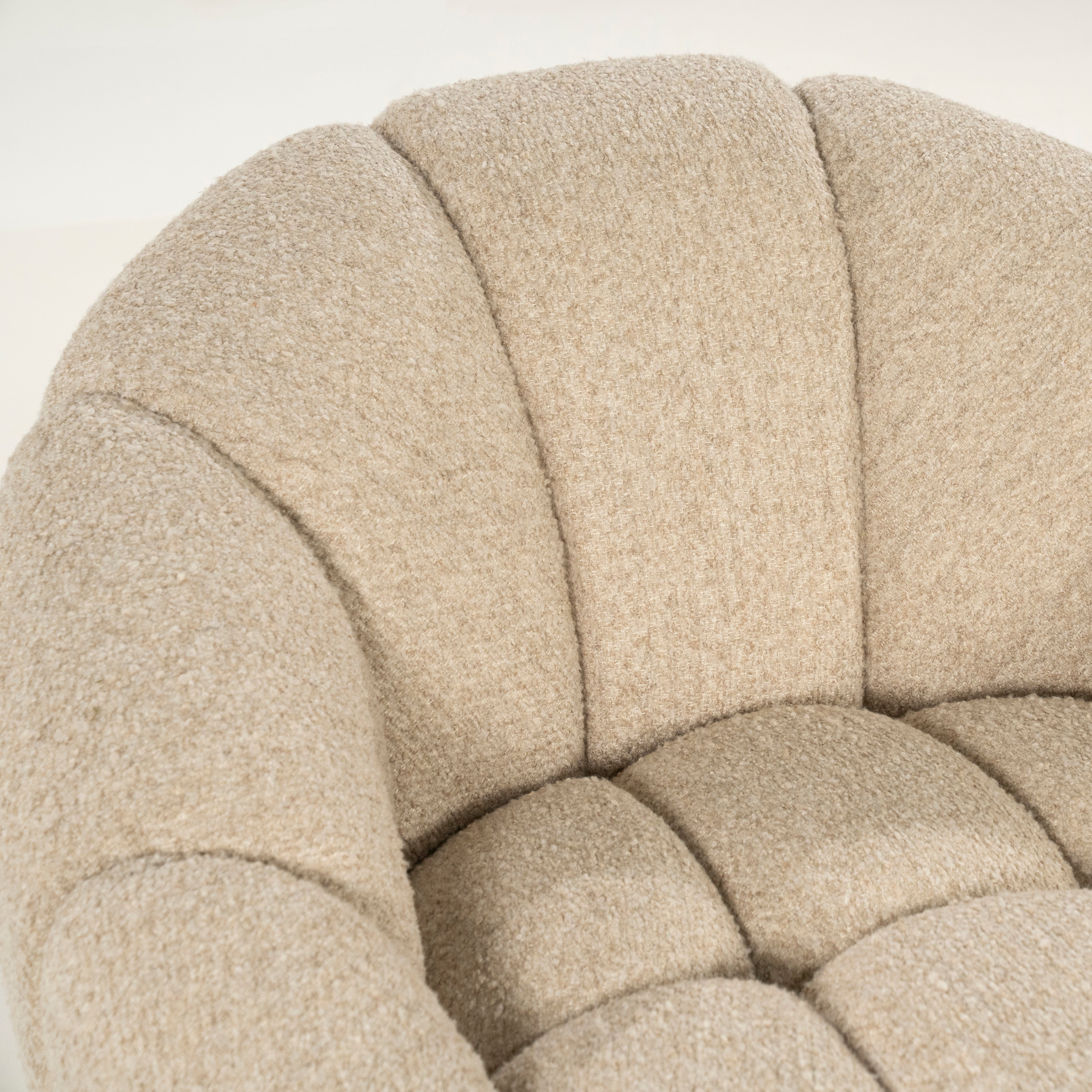 TINA Beige Swivel Armchair