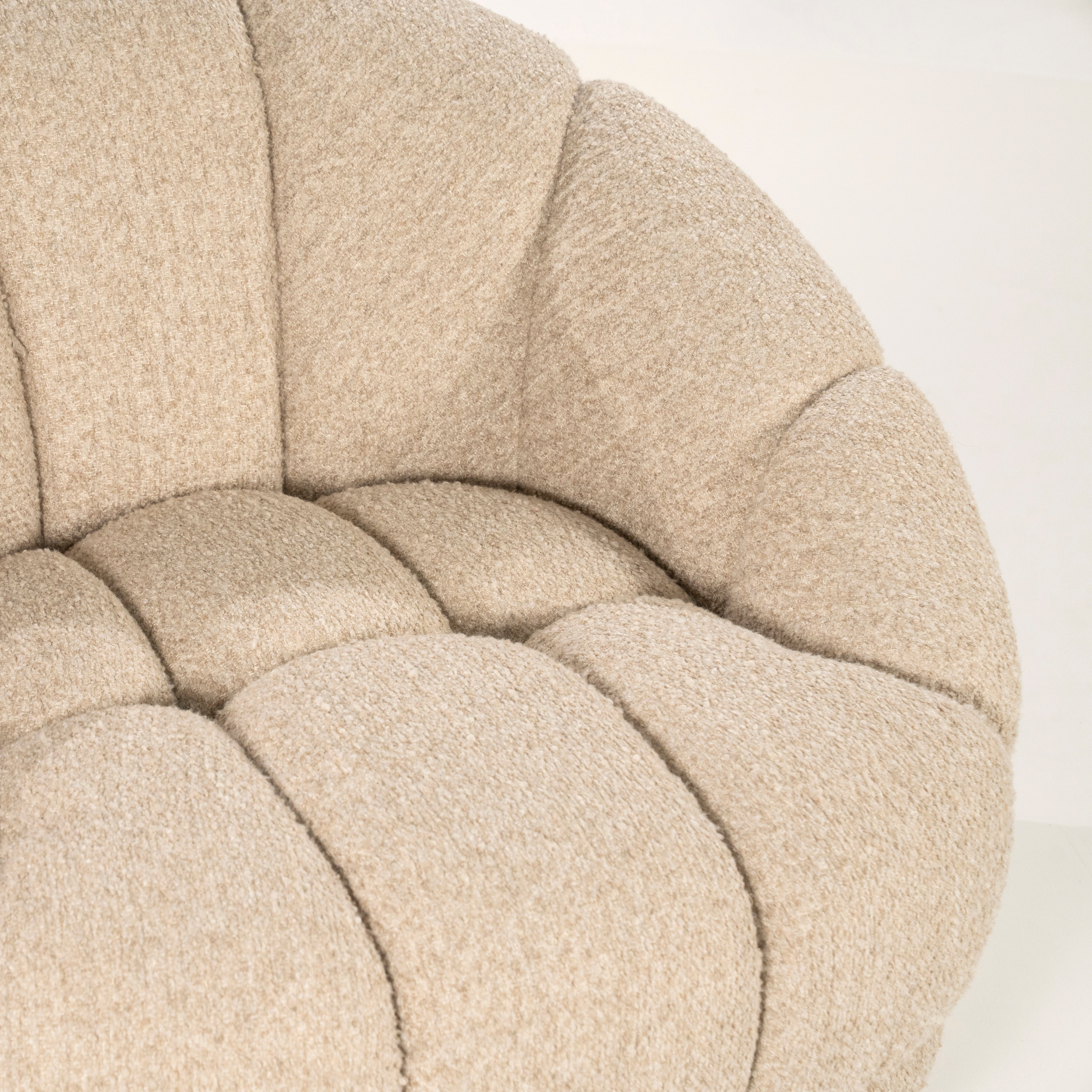 TINA Beige Swivel Armchair