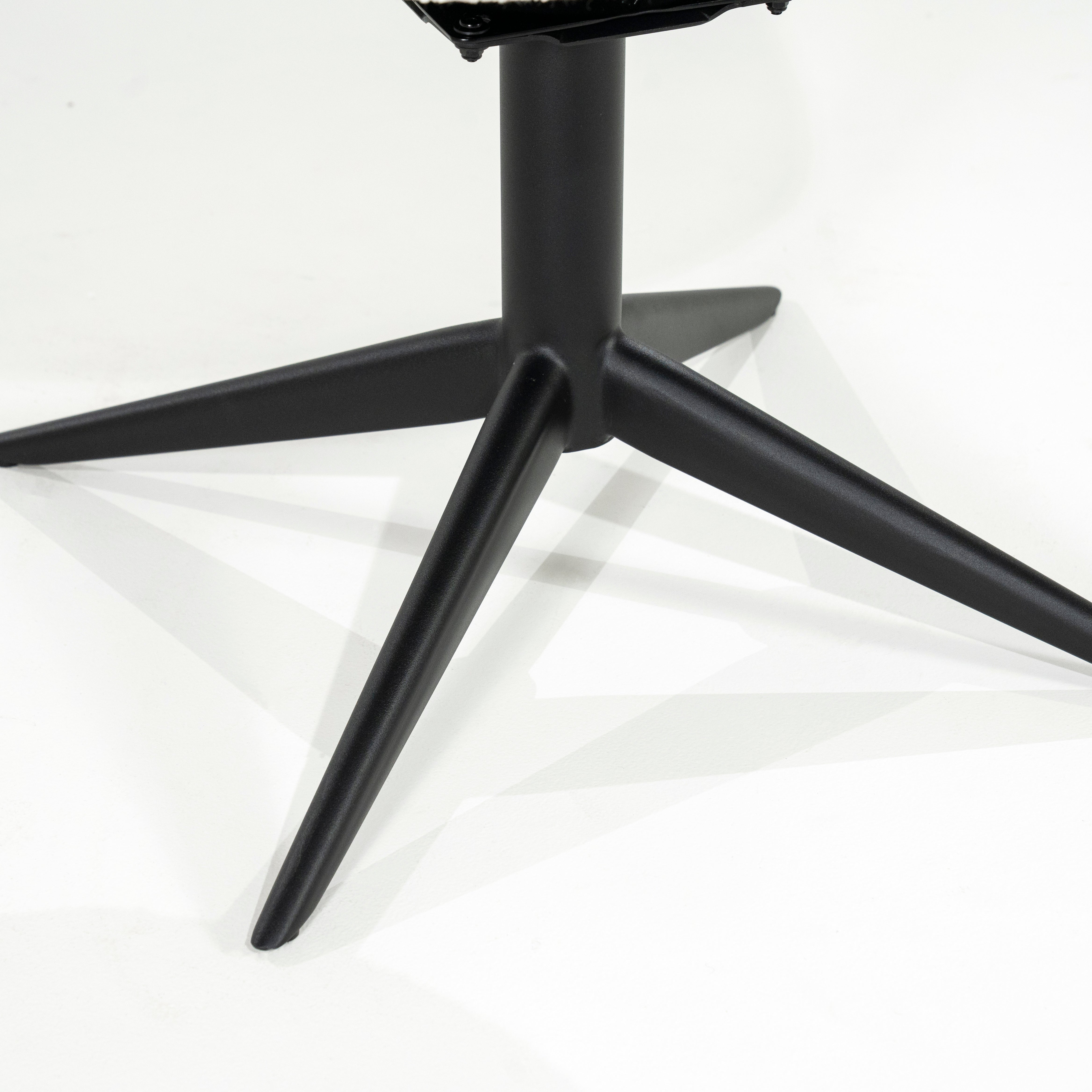 NOL Beige Swivel Chair with Black Base