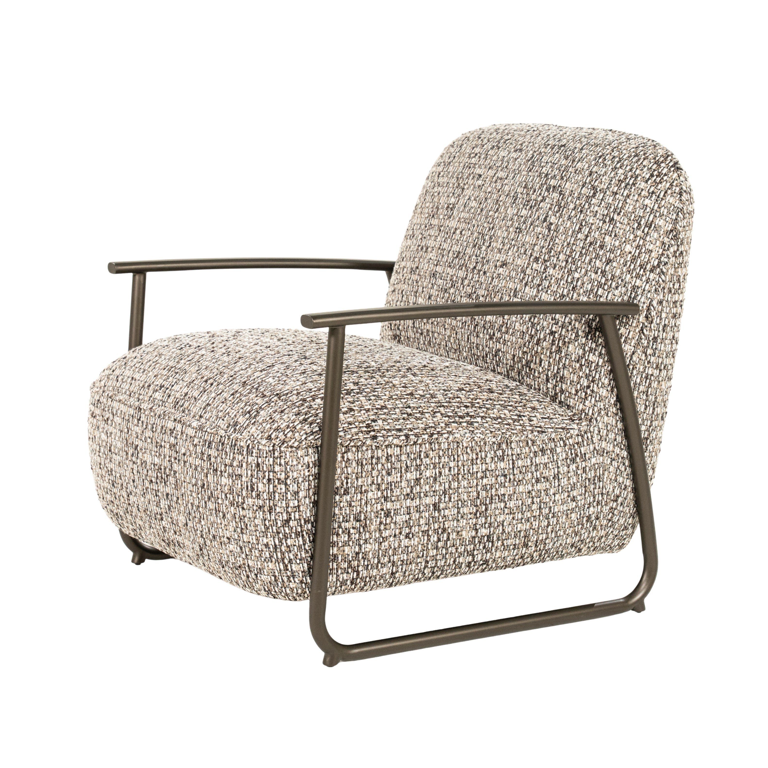 NOREL armchair in green mélange