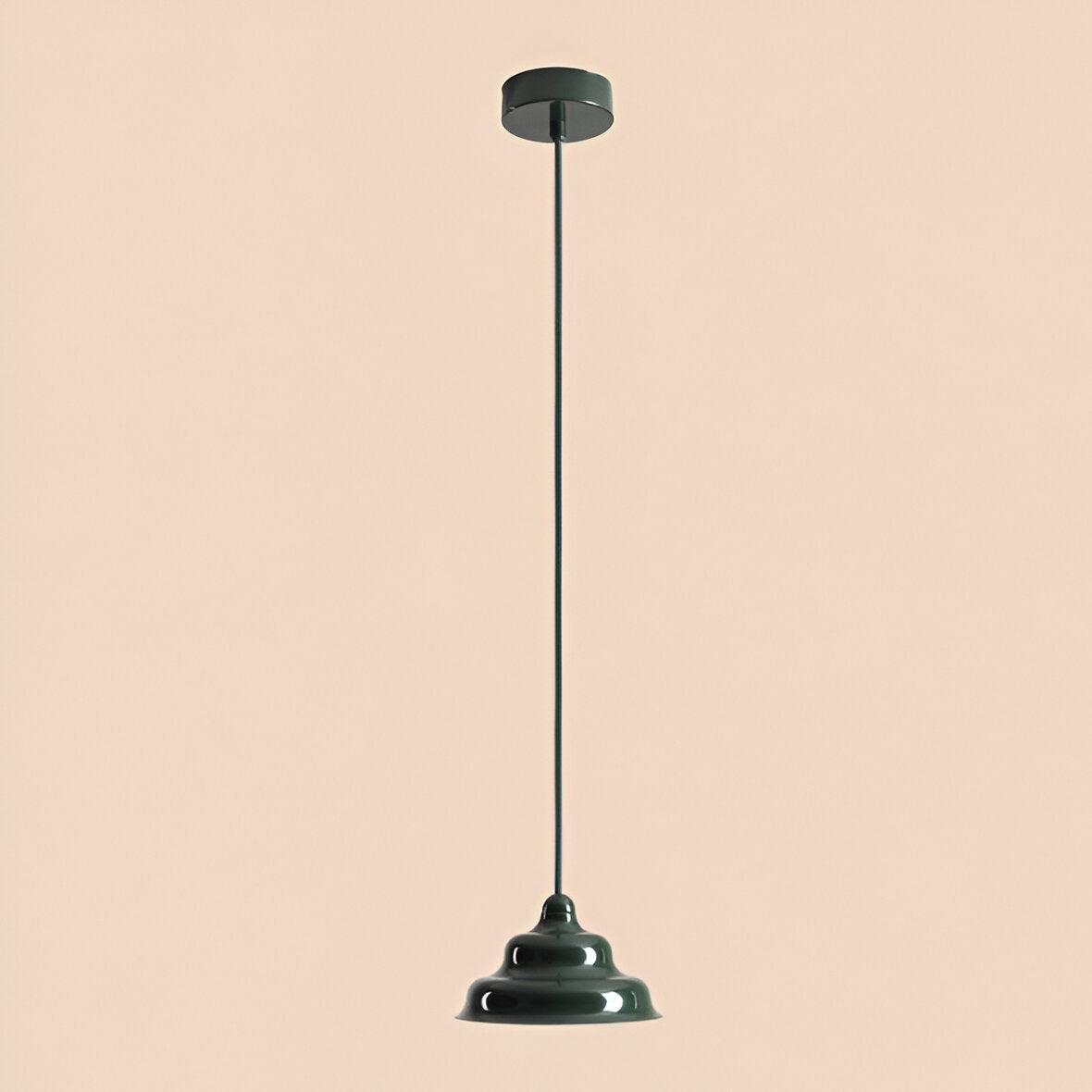 Hanging lamp green wave