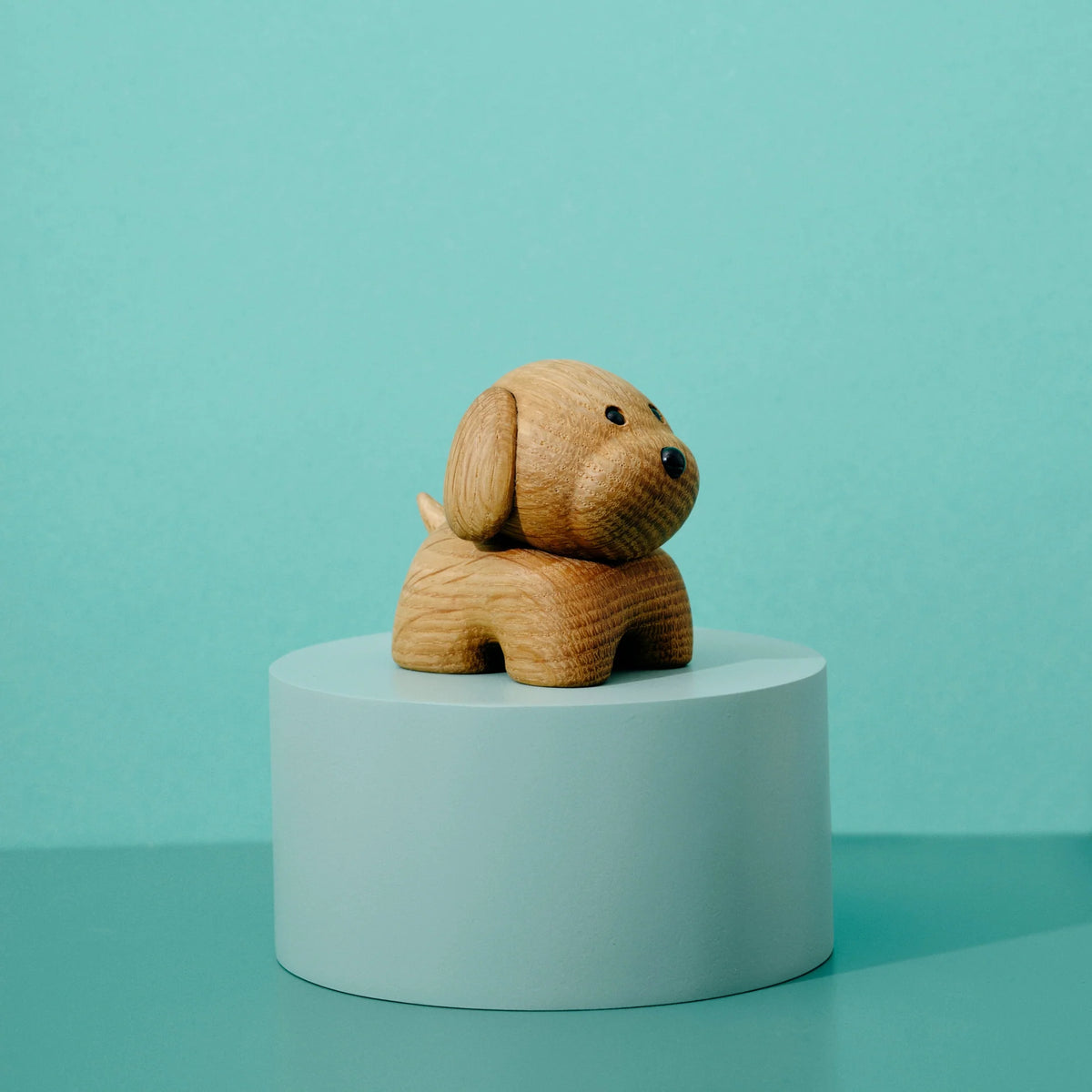 Decorative figurine DOG oak wood