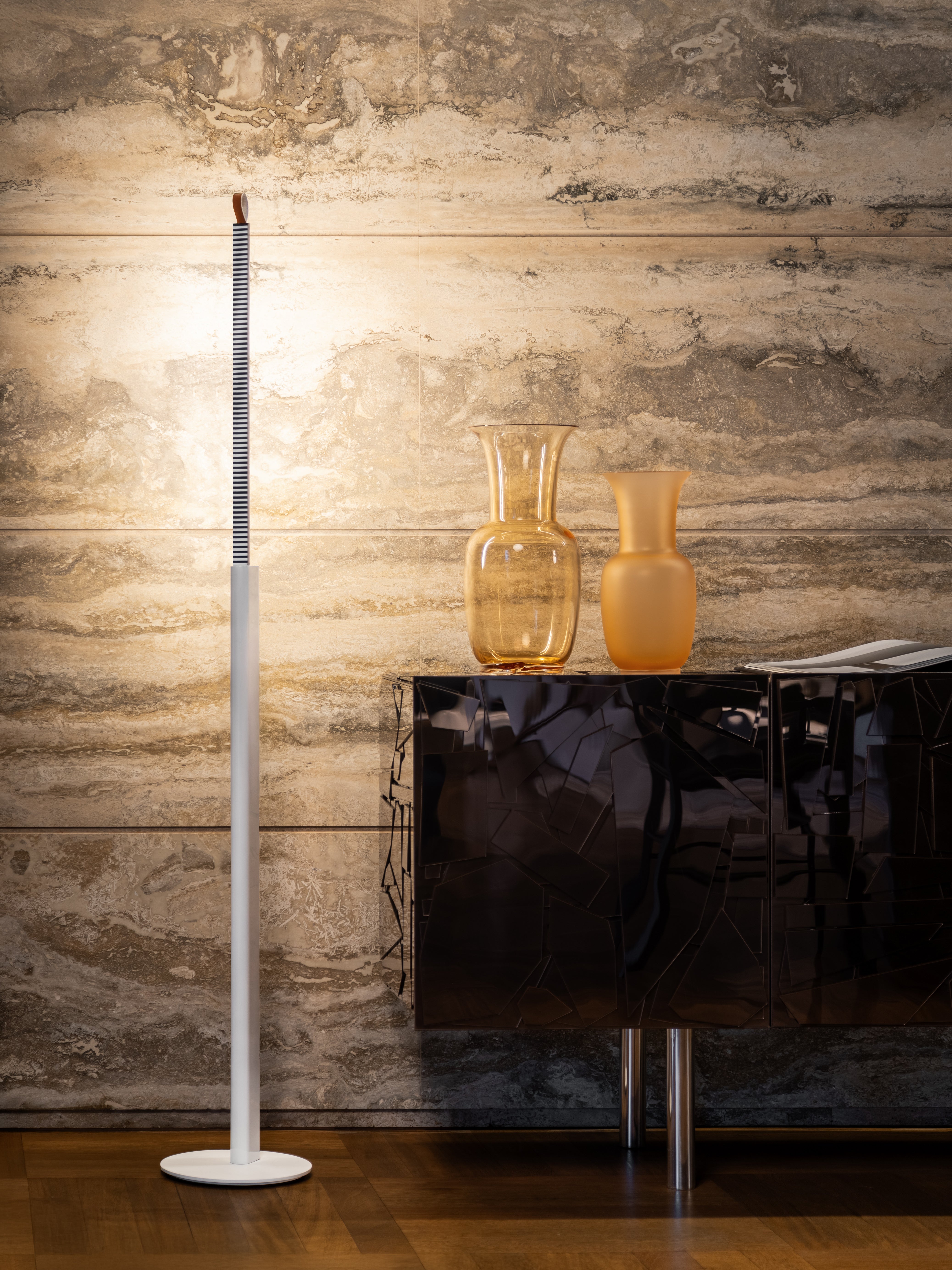 Metrica Floor Lamp in Glossy White