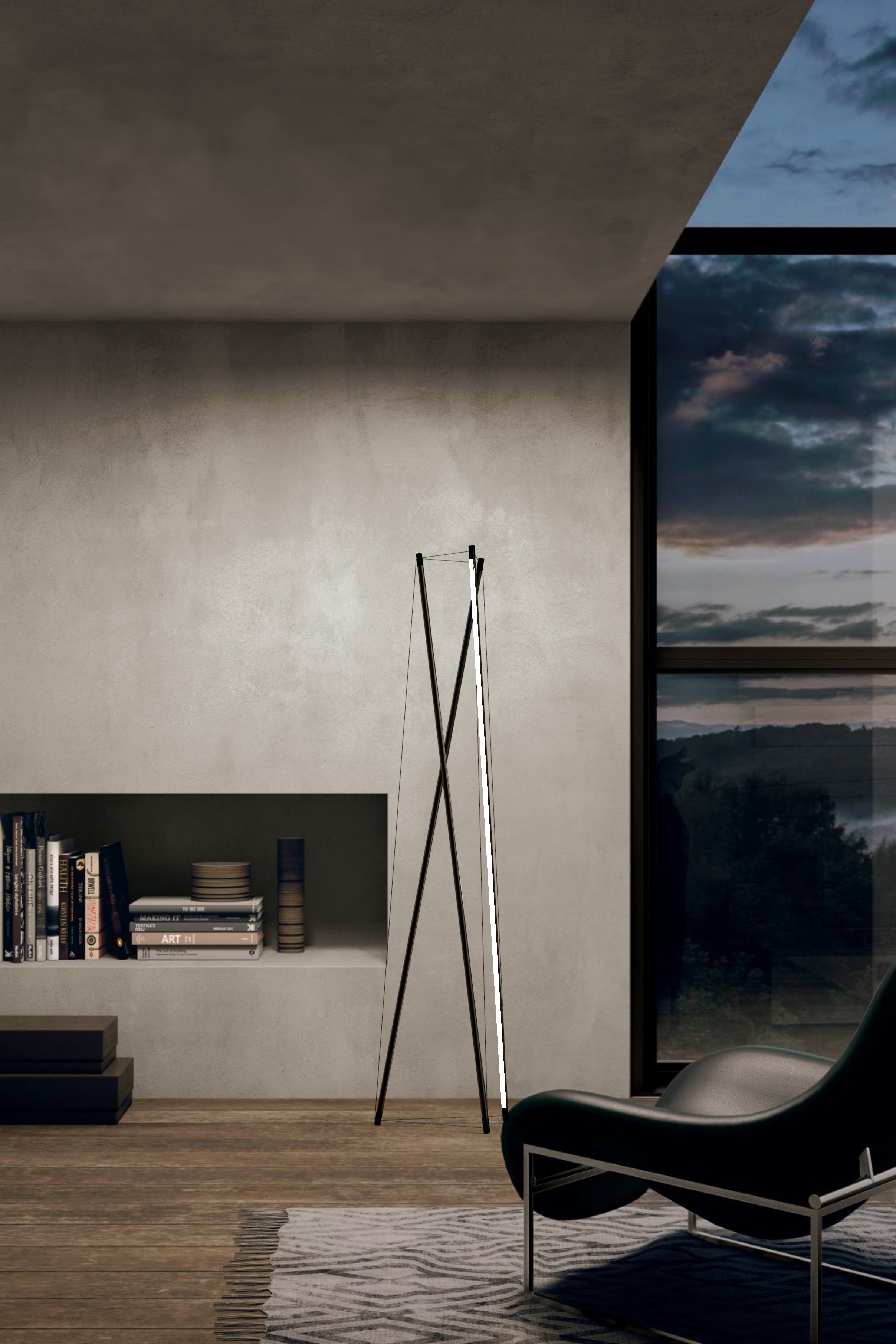 TENSO Black Floor Lamp