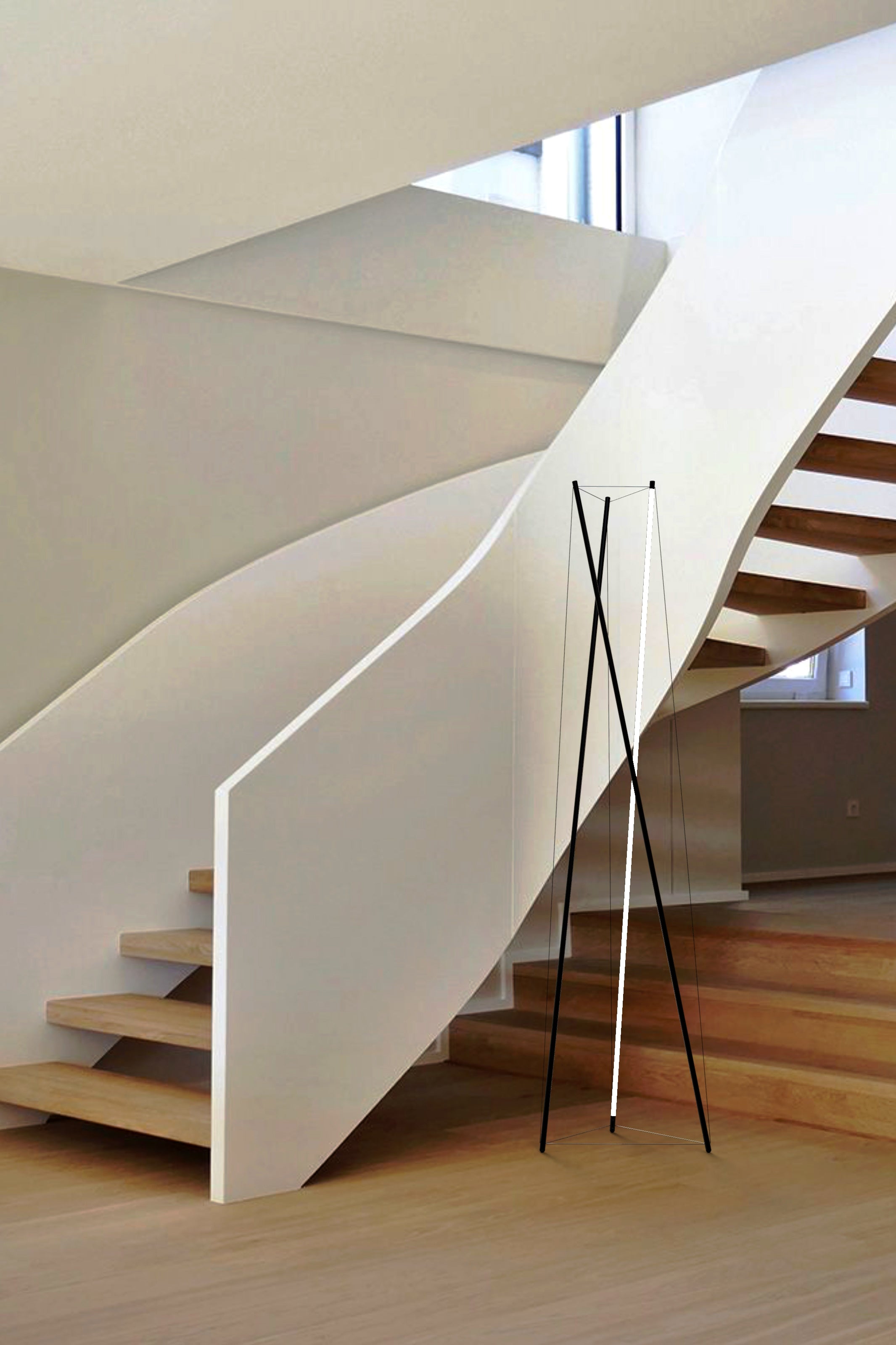 TENSO Black Floor Lamp