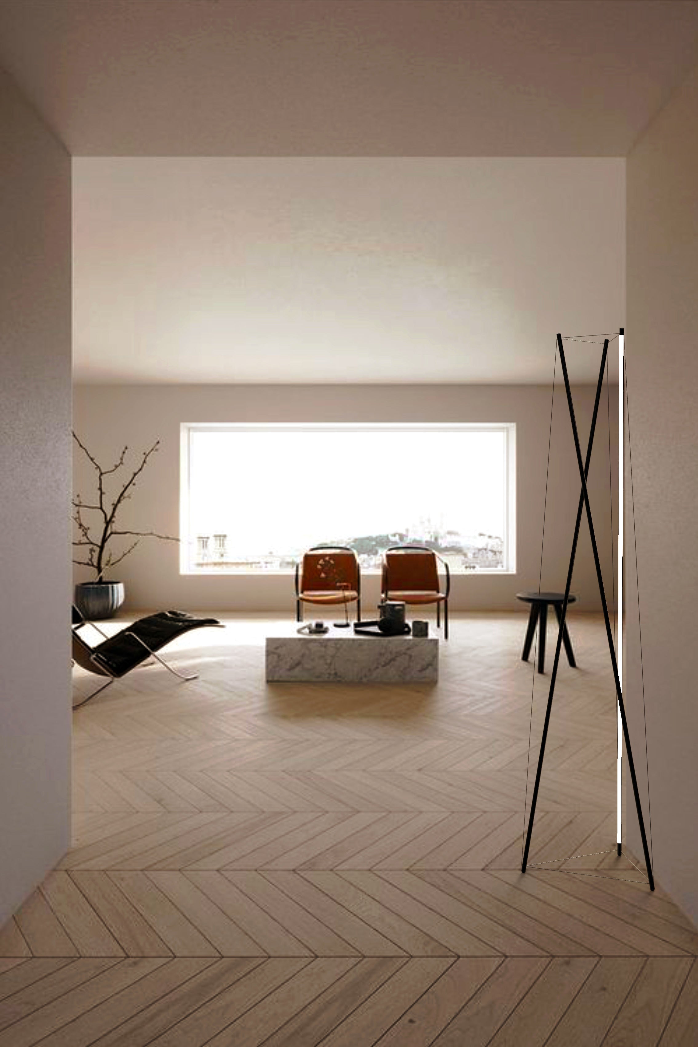 TENSO Black Floor Lamp
