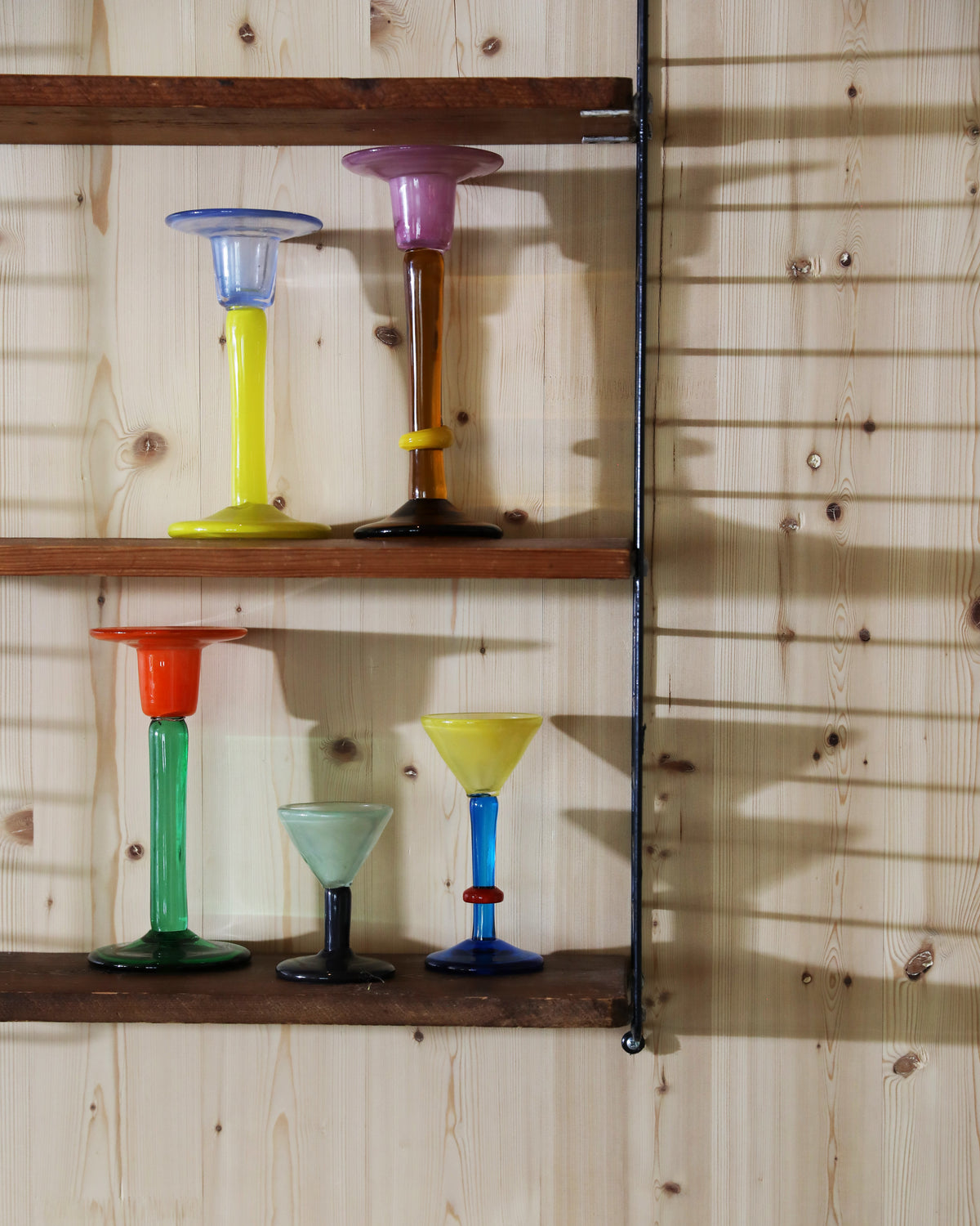 CASSATA yellow candle holder with blue