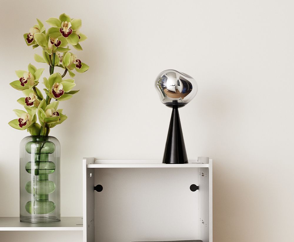 Vase BUMP grünes Glas