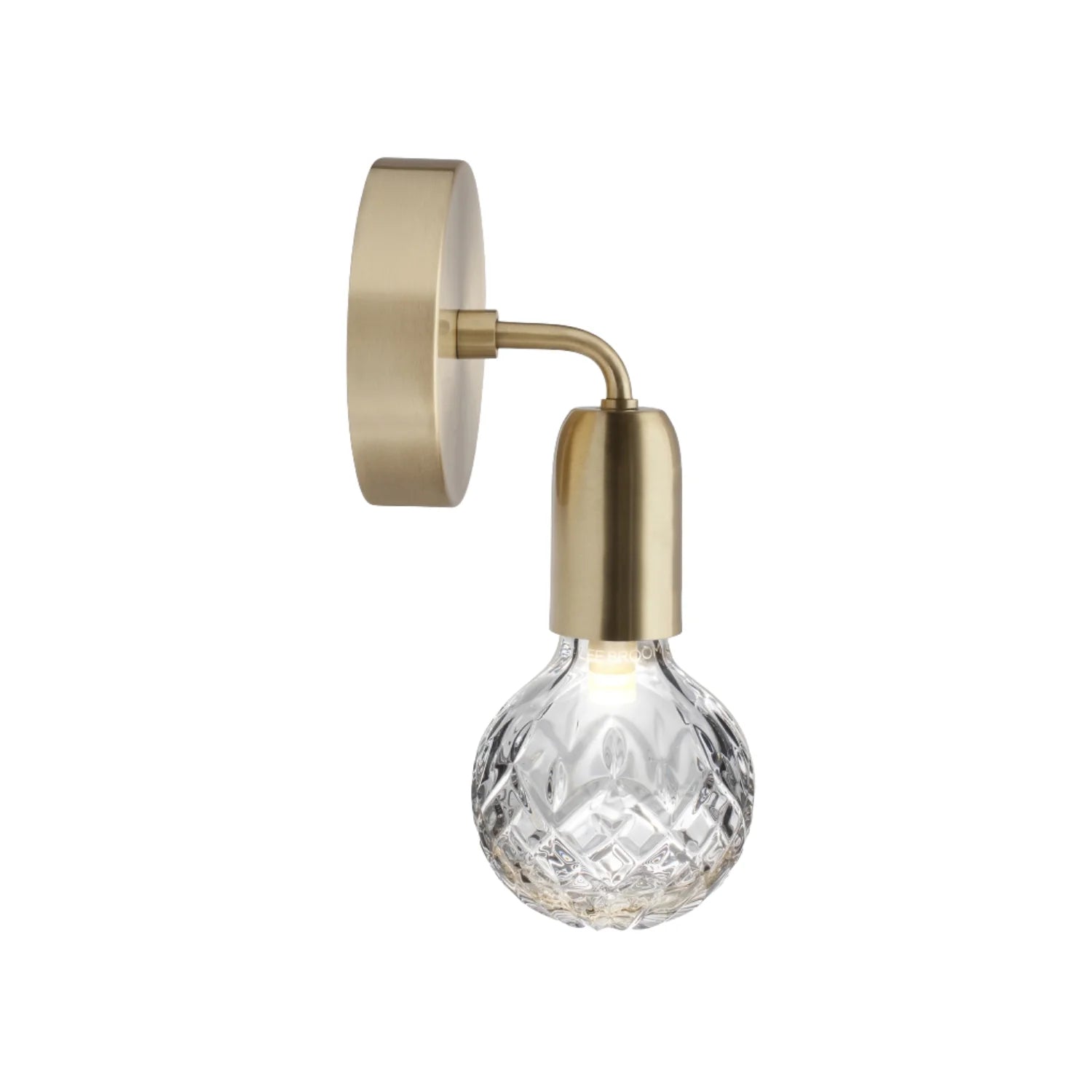 CRYSTAL BULB wall lamp with crystal glass and brass finish