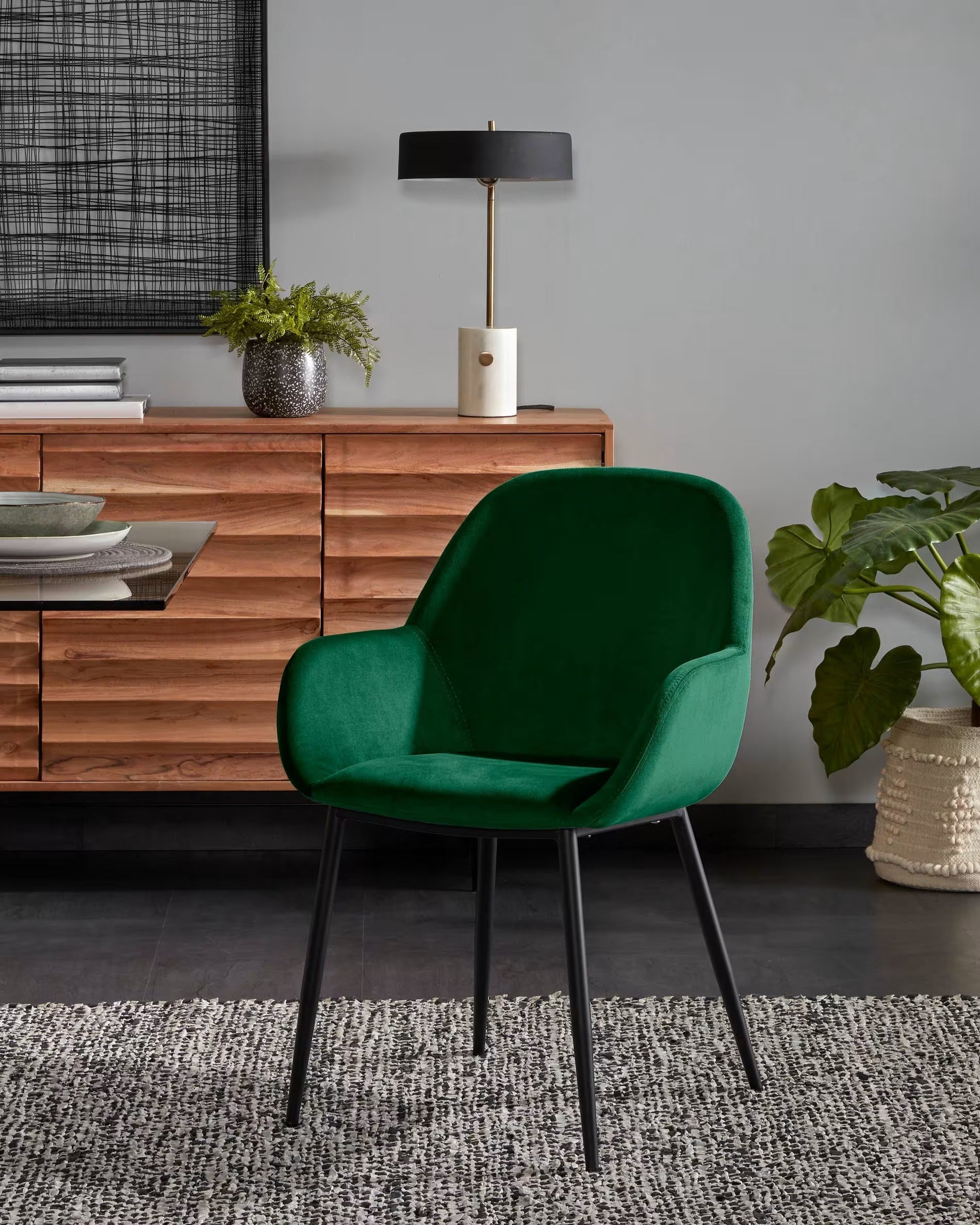 KONNA chair green velvet