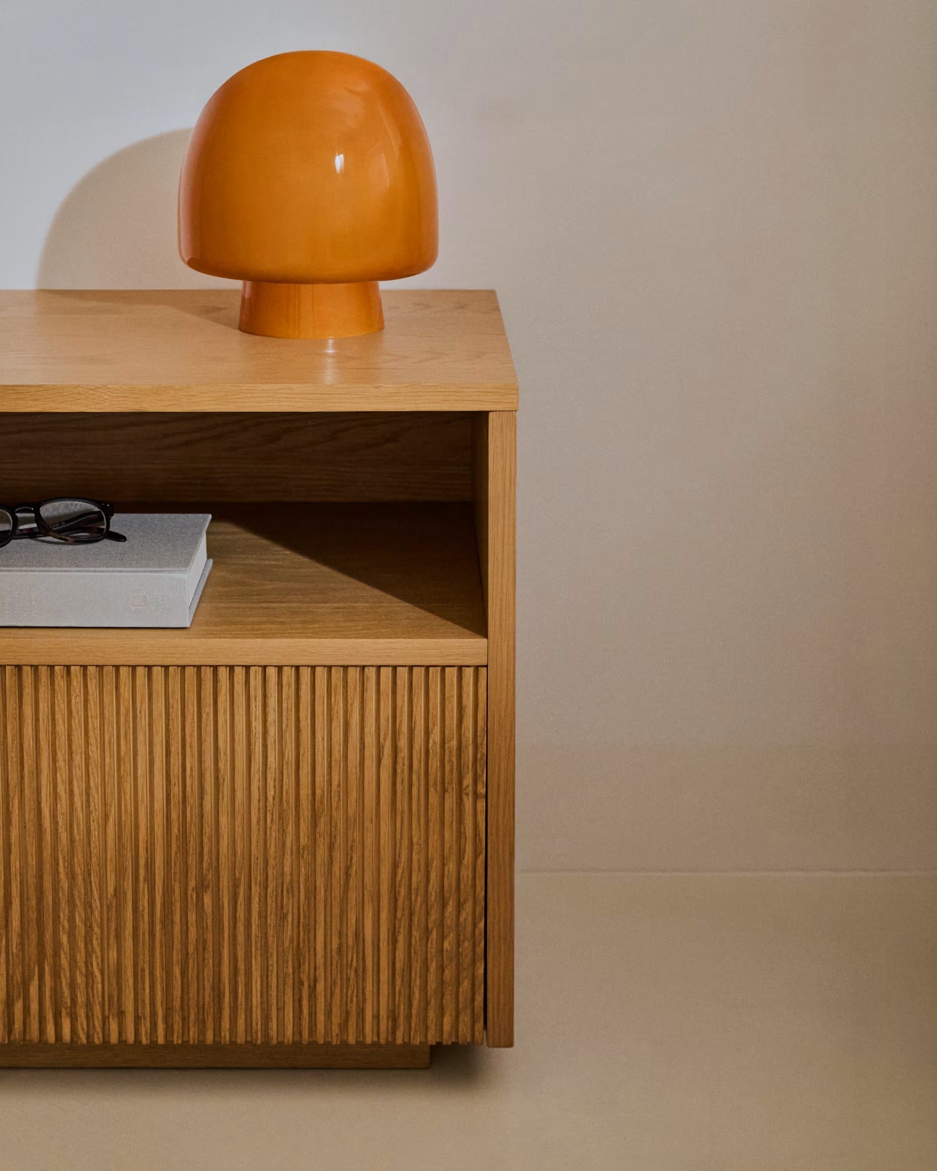 HELVINE Nightstand Oak Veneer
