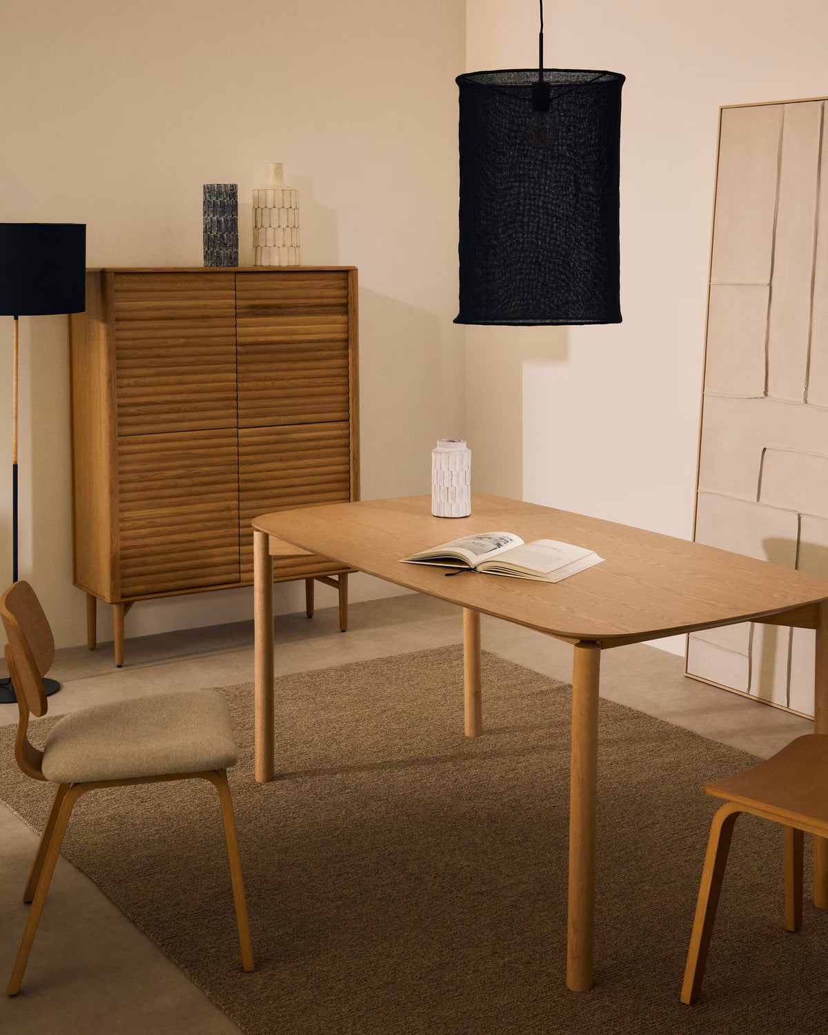 Rectangular table India veneer ash