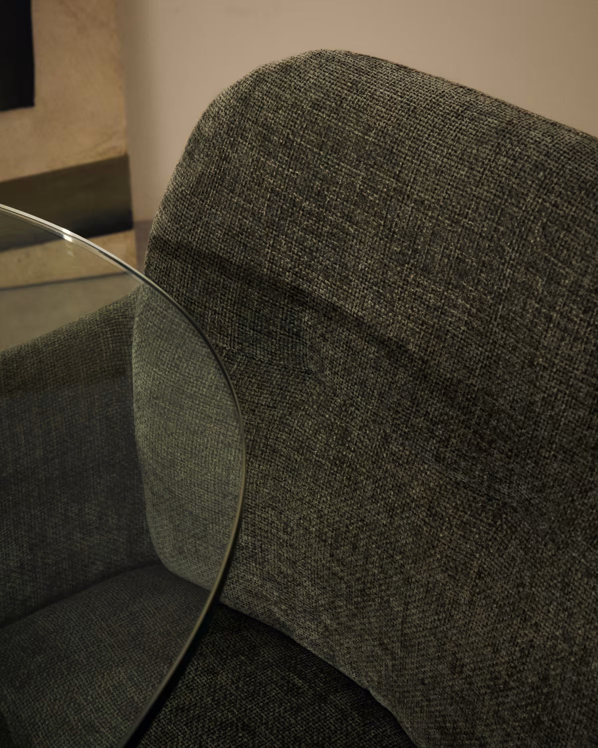 DORINA Green Chenille Swivel Chair