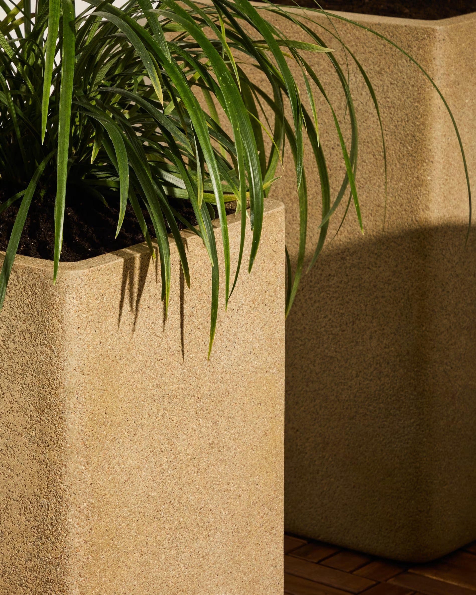 MINOA hohes Blumentopf-Set, Senfgelb